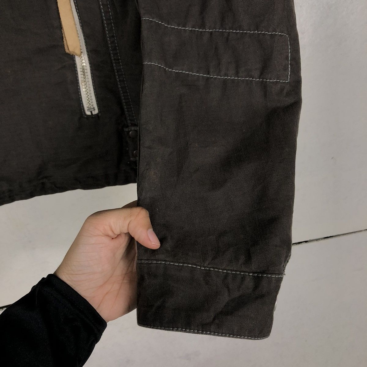 Japanese Brand 📌CROPPED BIKER JACKET ZIPPER BALL Size US M / EU 48-50 / 2 - 16 Thumbnail