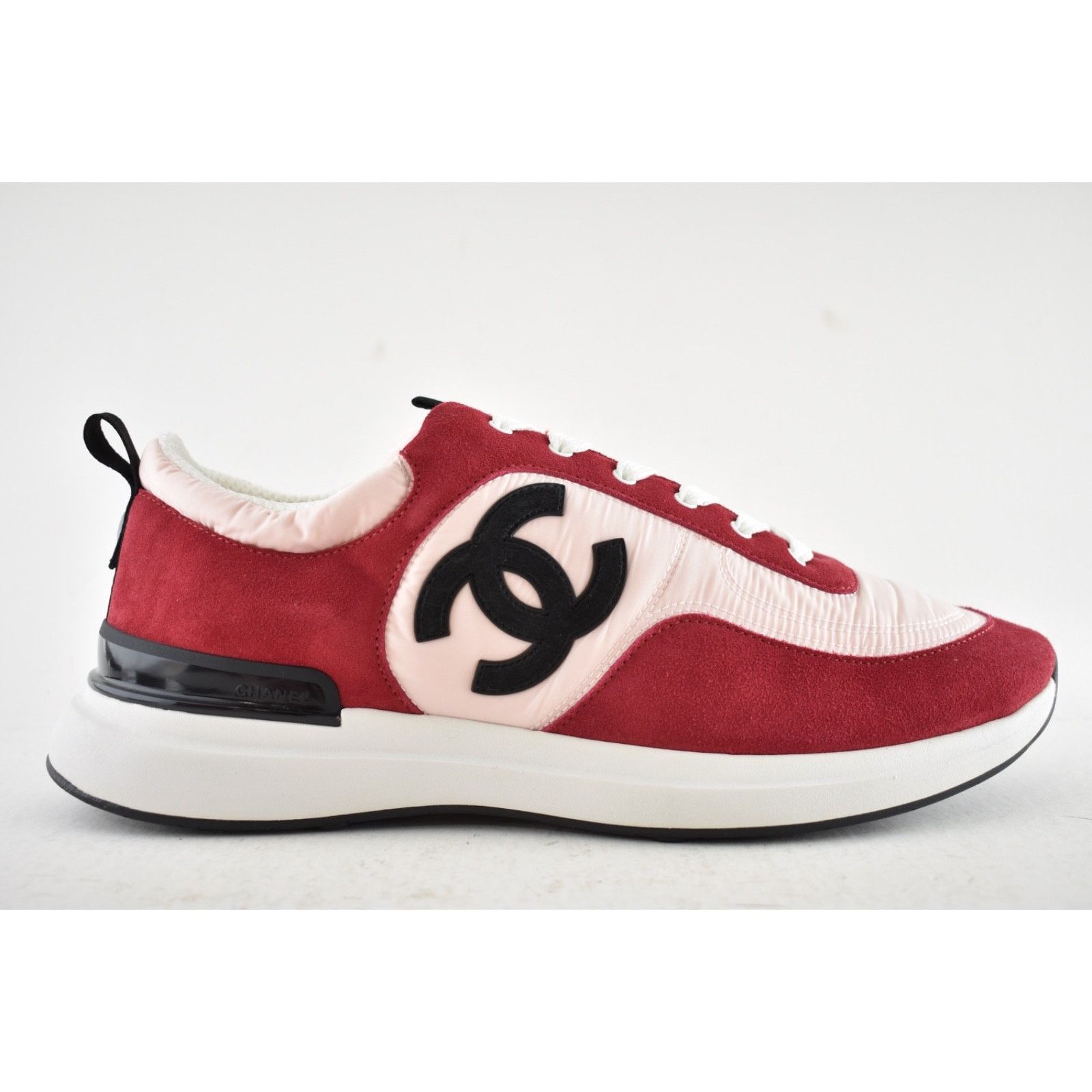 Chanel Chanel 21P Mens Pink Black White CC Logo Low Top Lace Up Size US 11 / EU 44 - 2 Thumbnail