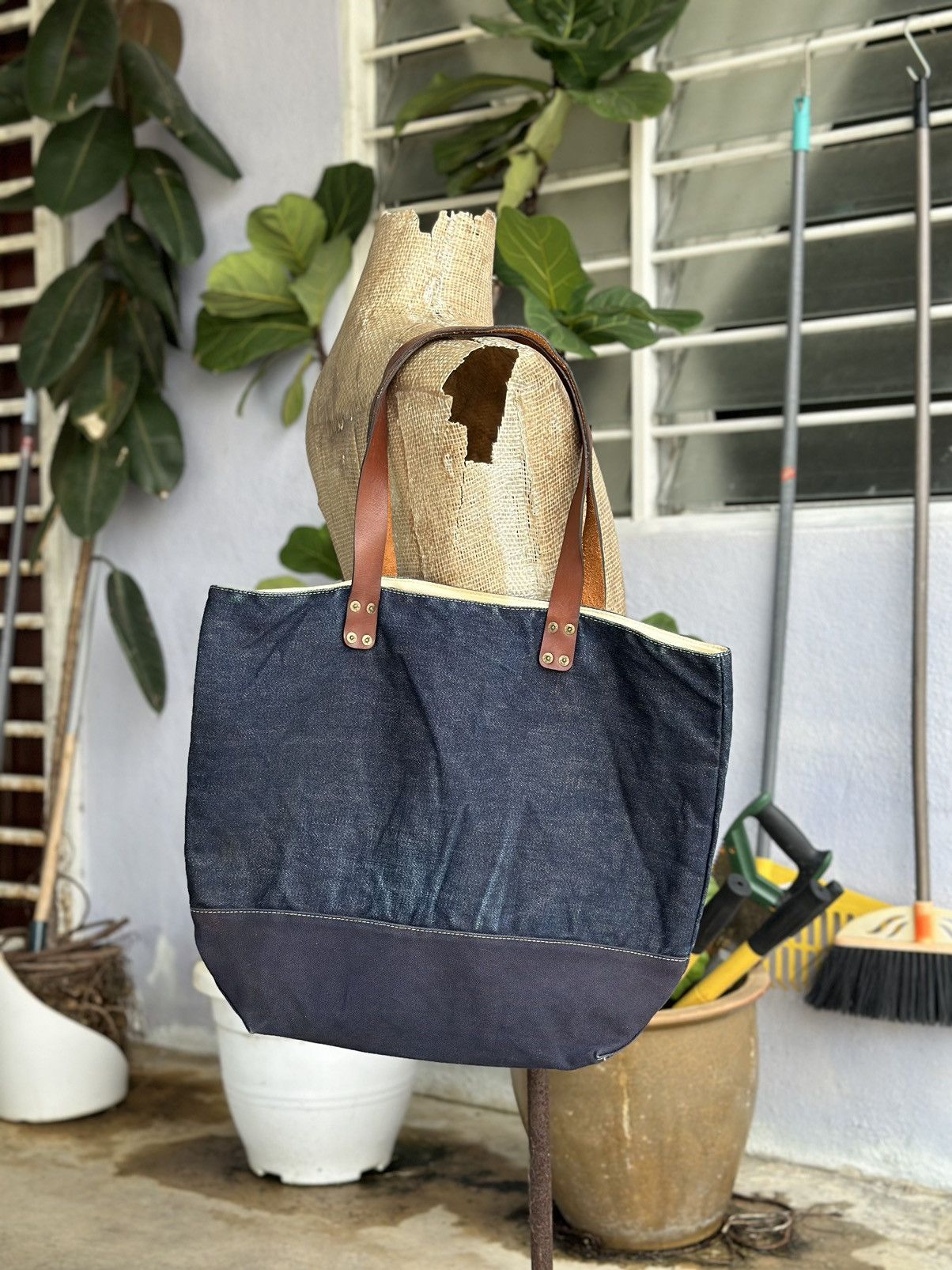 Lee Denim Japan Exclusive Tote Bag in Blue, Men's