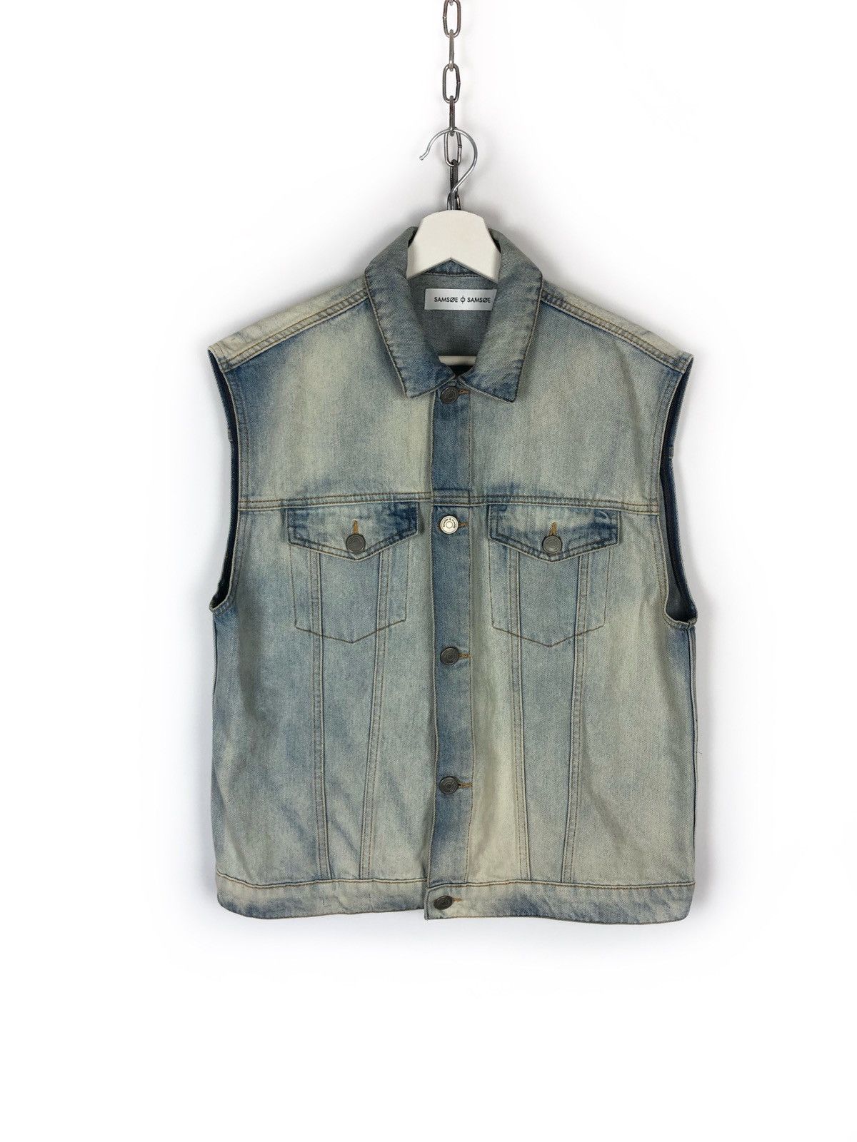 Samsoe Samsoe Samsoe Samsoe Denim Vest Jacket Blue size L Size US L / EU 52-54 / 3 - 1 Thumbnail