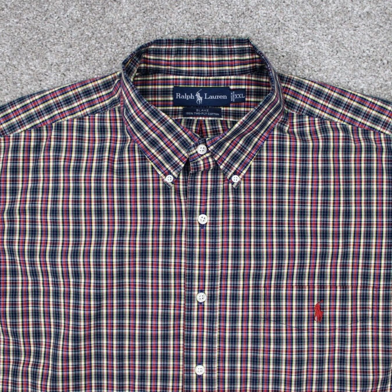 Ralph Lauren Ralph Lauren Button-Up Shirt Mens 2XL XXL Red/Blue/Yellow Check Cotton L/S Button-Down Casual, Formal, Workwear, Preppy Size US XXL / EU 58 / 5 - 5 Thumbnail
