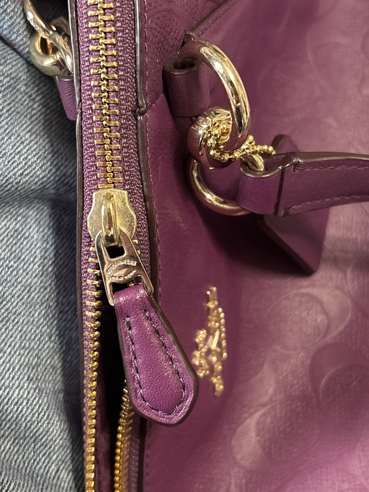 Coach purple leather coach bag Size ONE SIZE - 11 Thumbnail