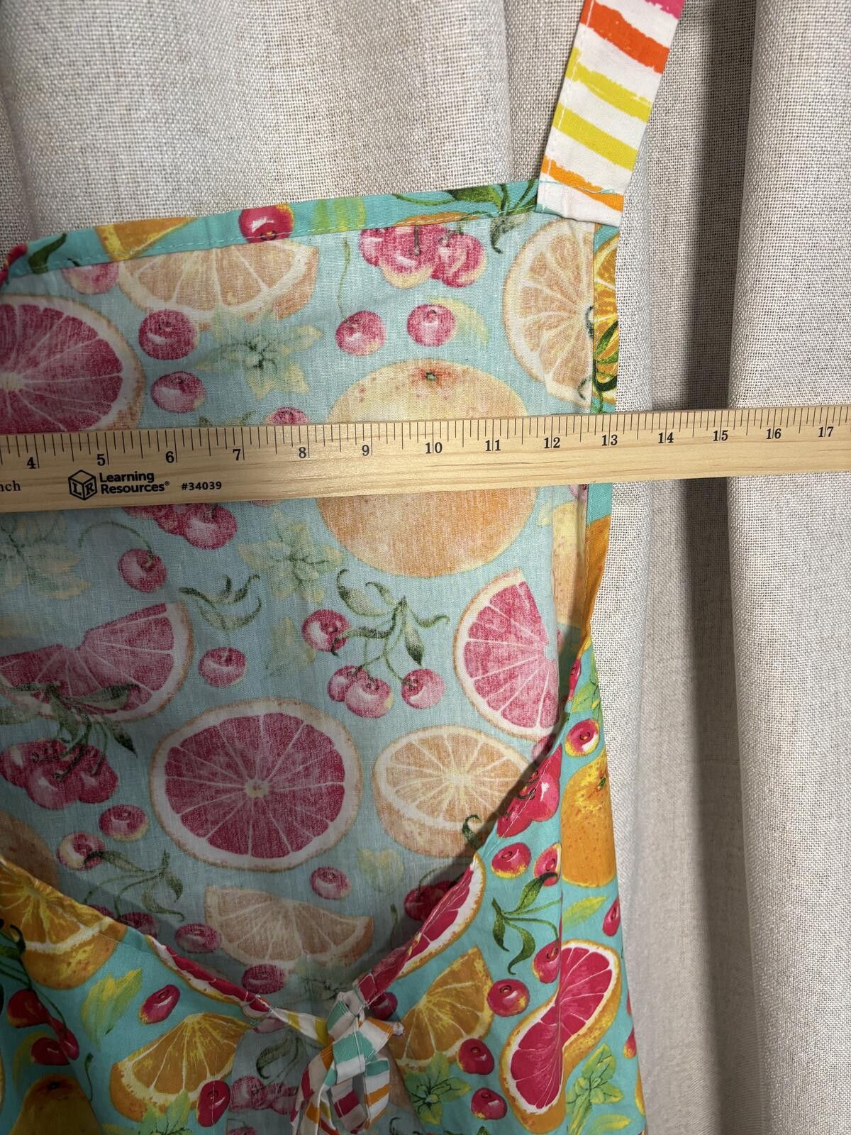 Other Pantry 100% Cotton Fruit Print Apron with Pocket Size ONE SIZE - 7 Thumbnail