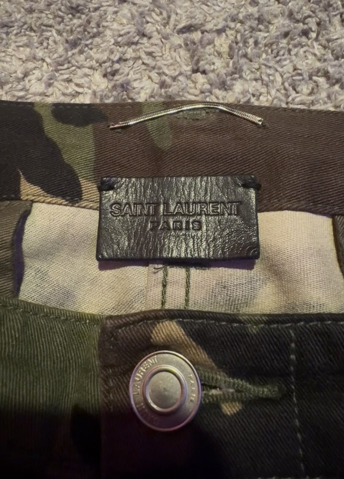Saint Laurent Paris SS16 Surf Sound studded camo shorts Size US 34 / EU 50 - 4 Thumbnail