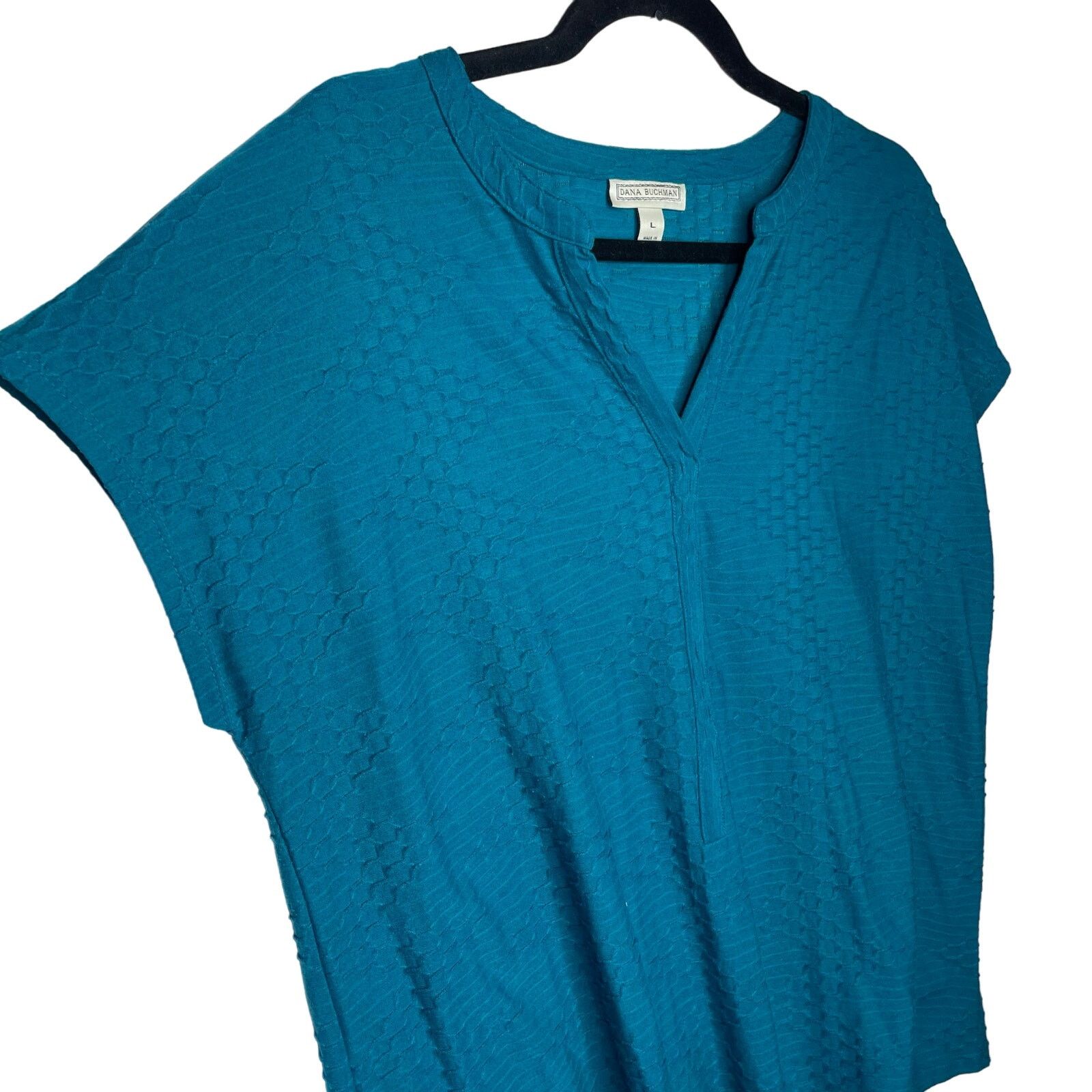 Other Dana Buchman Textured Short Sleeve V-neck Size Large Size L / US 10 / IT 46 - 5 Thumbnail