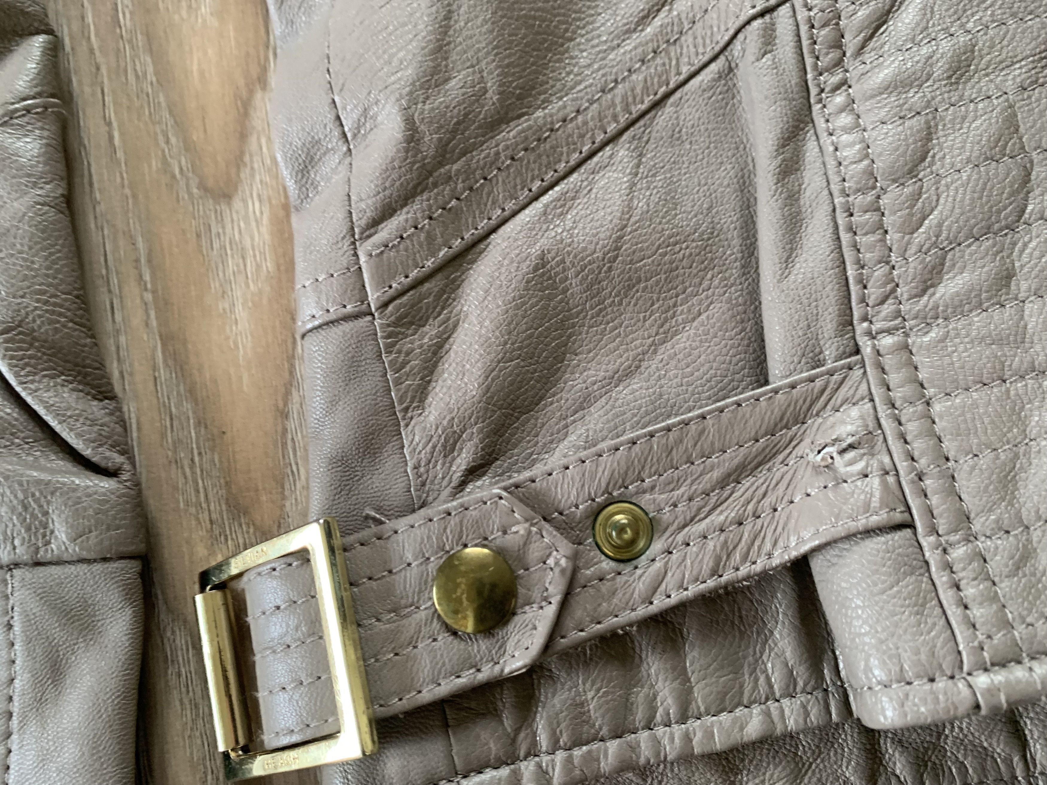 Other Silvian Heach Sheep Skin Grey Leather Biker Jacket Size S / US 4 / IT 40 - 11 Thumbnail
