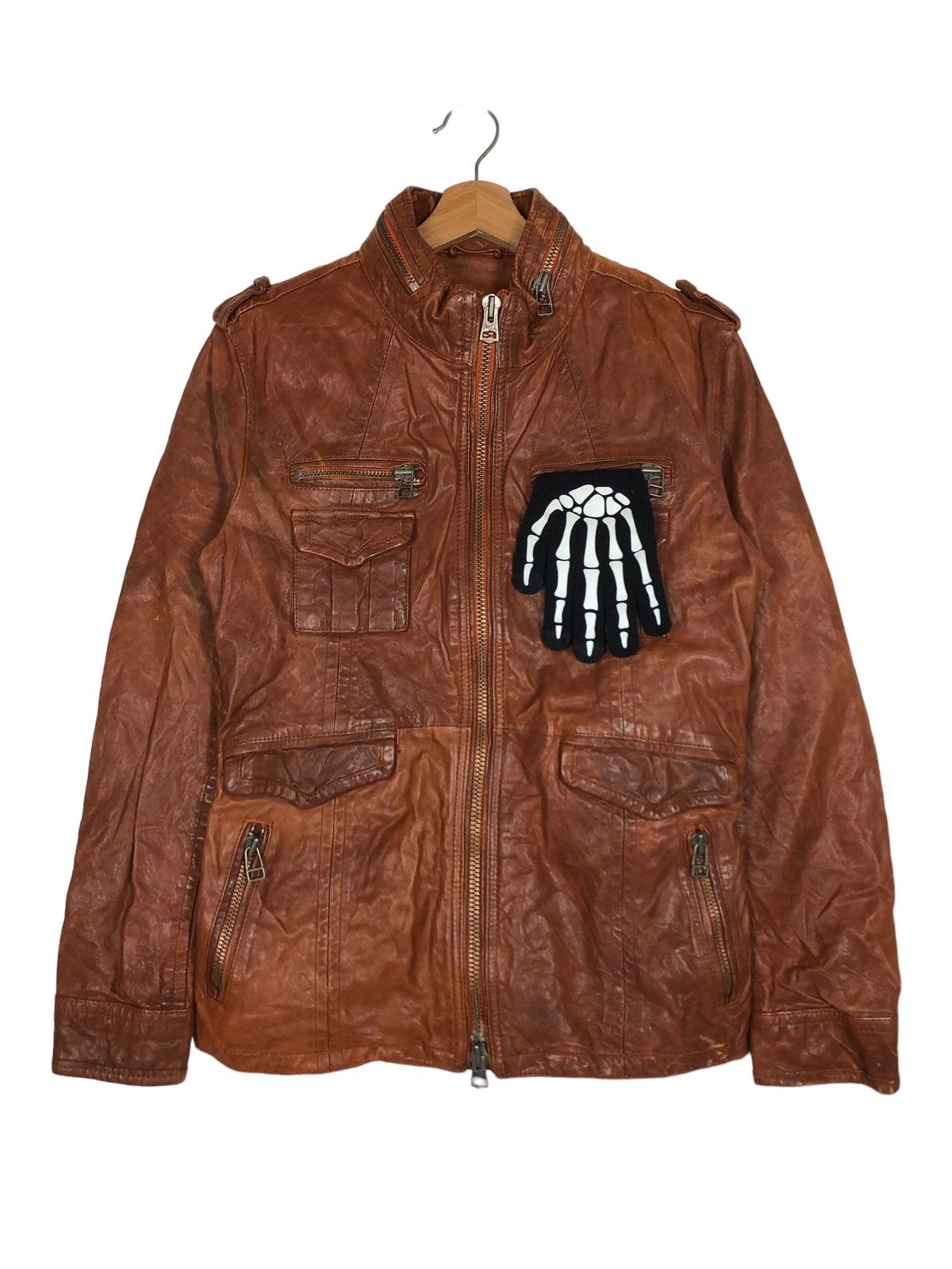 Japanese Brand 🔥90’s Vintage Bomber Leather Jacket Inspire Schott Perfecto Size US S / EU 44-46 / 1 - 1 Thumbnail
