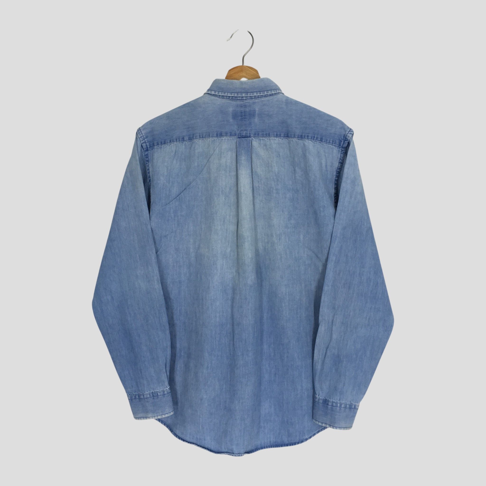 Polo Ralph Lauren Vintage Polo Ralph Lauren Denim Polo Pony Jeans Shirt Size US M / EU 48-50 / 2 - 2 Thumbnail
