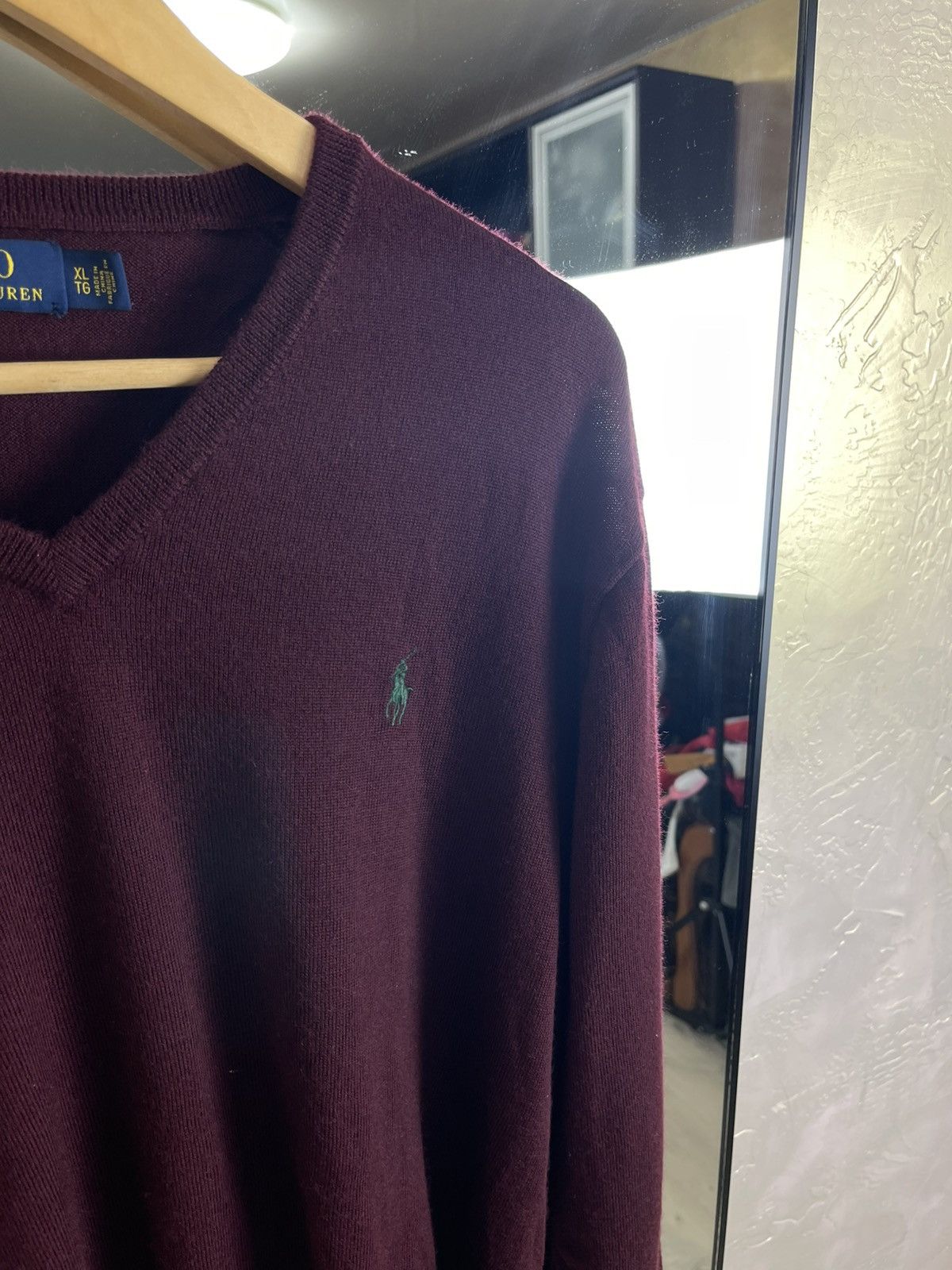 Polo Ralph Lauren Polo Ralph Lauren Premium Merino Wool V-Neck Knit Sweater Size US XL / EU 56 / 4 - 3 Thumbnail