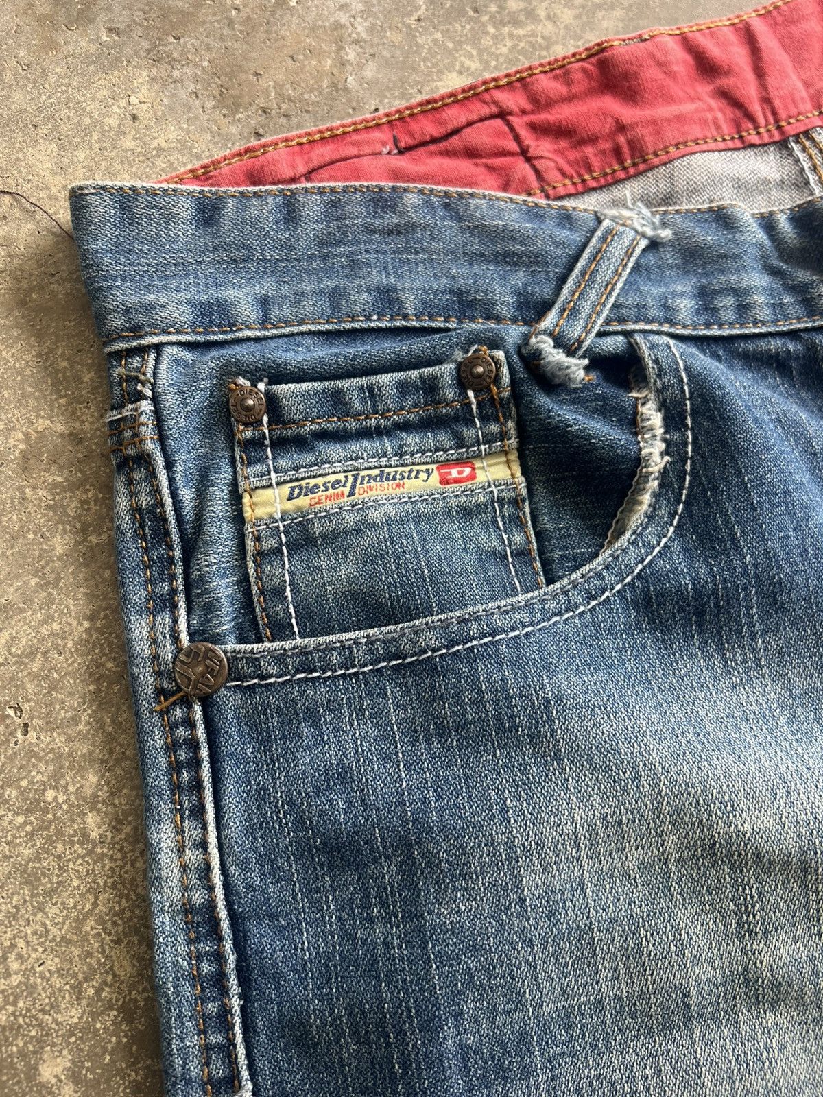 Diesel Vintage Diesel Punk Distressed Style Flared Jeans Size US 31 - 6 Thumbnail