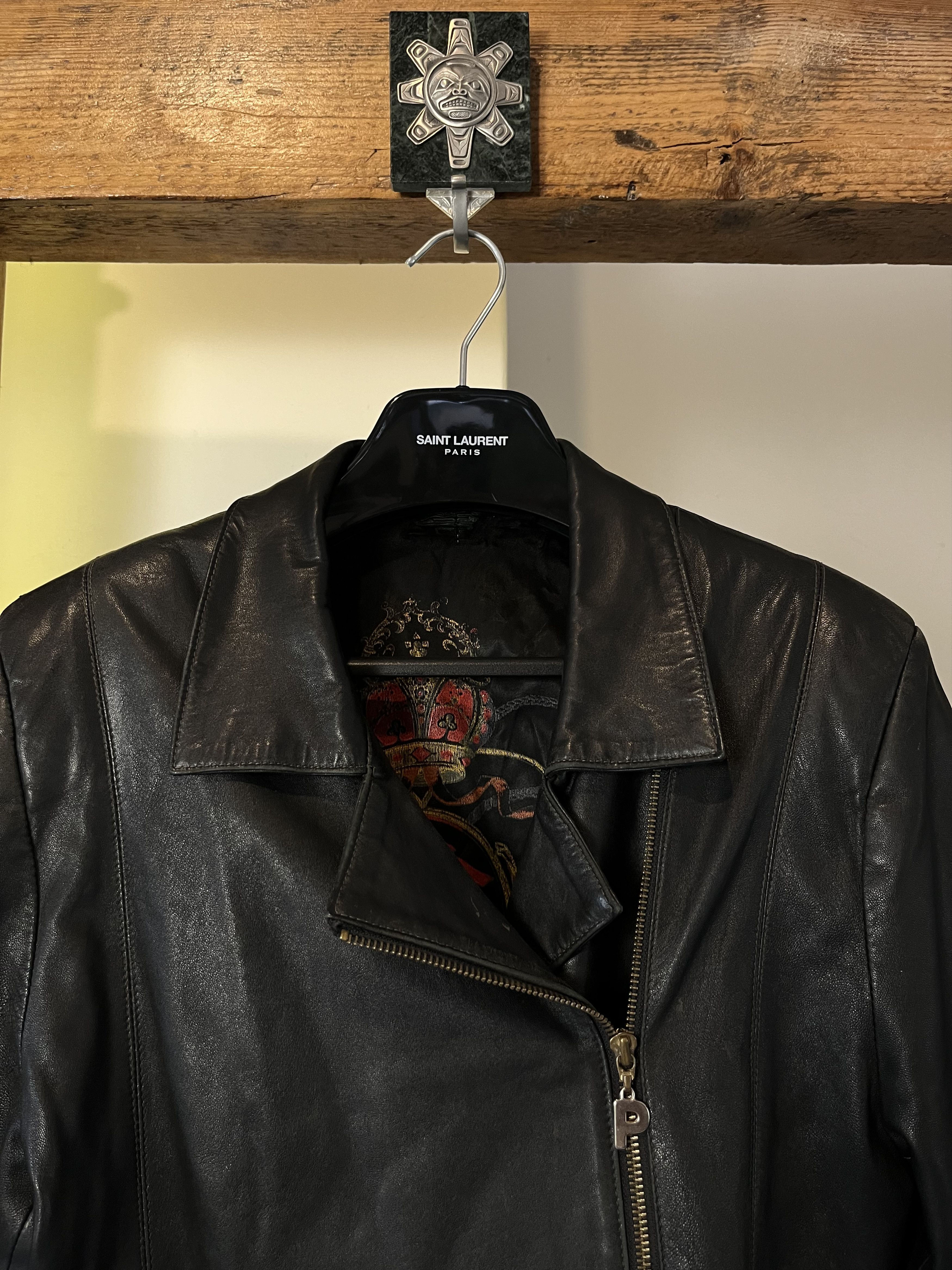 Vintage 90s Real Lambs Leather Biker Jacket Size S / US 4 / IT 40 - 3 Thumbnail