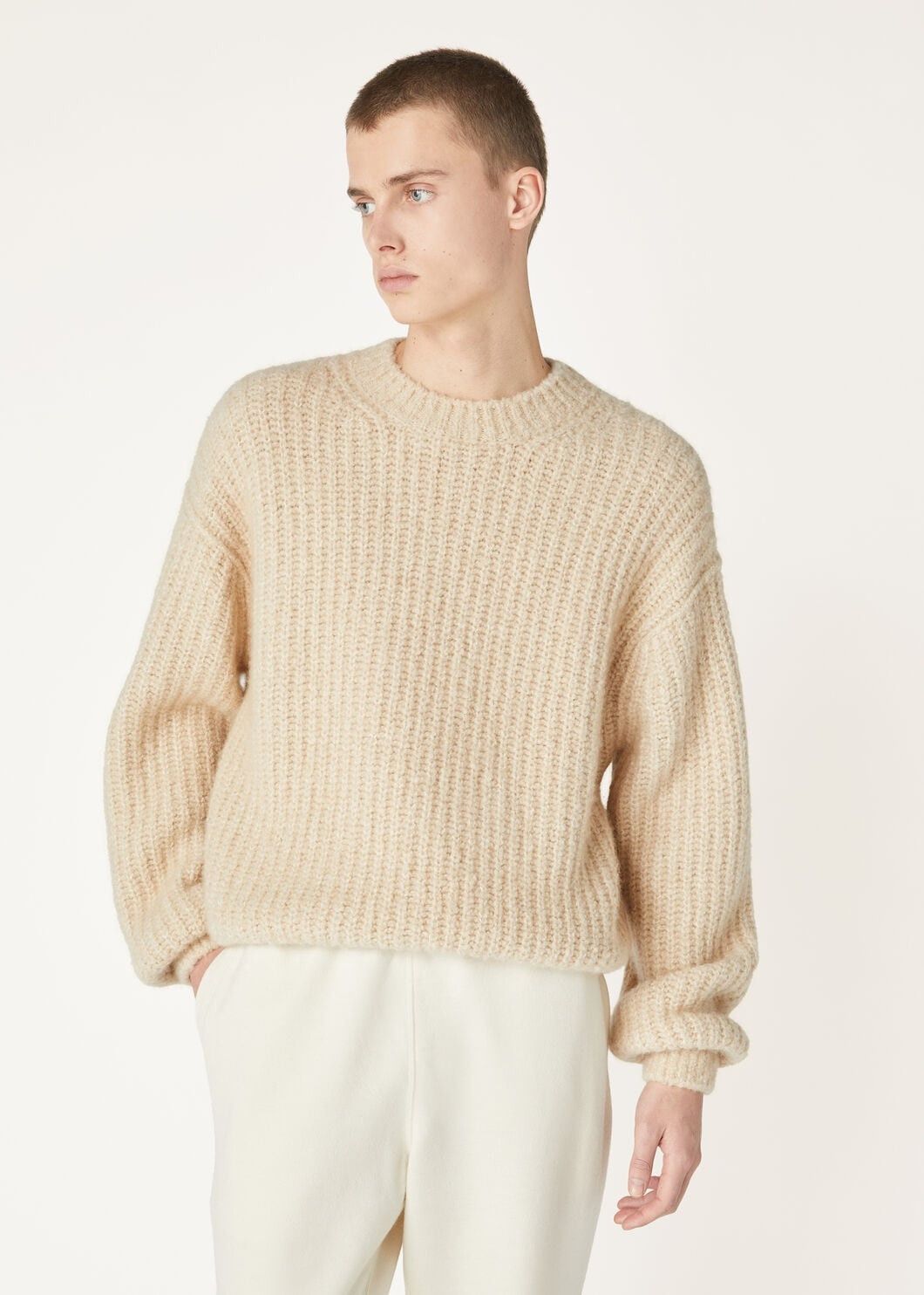 Loro Piana o1w1db10725 FAN5224 Cocooning Crewneck Sweater in Beige Size US S / EU 44-46 / 1 - 4 Thumbnail