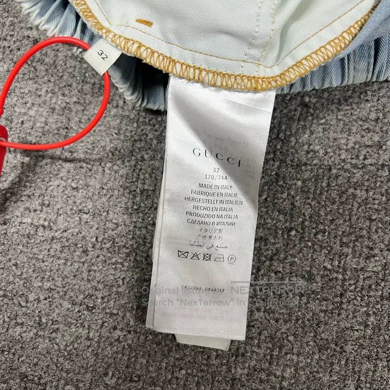 Gucci Gucci Streamer, washed, denim shorts Size US 32 / EU 48 - 6 Thumbnail