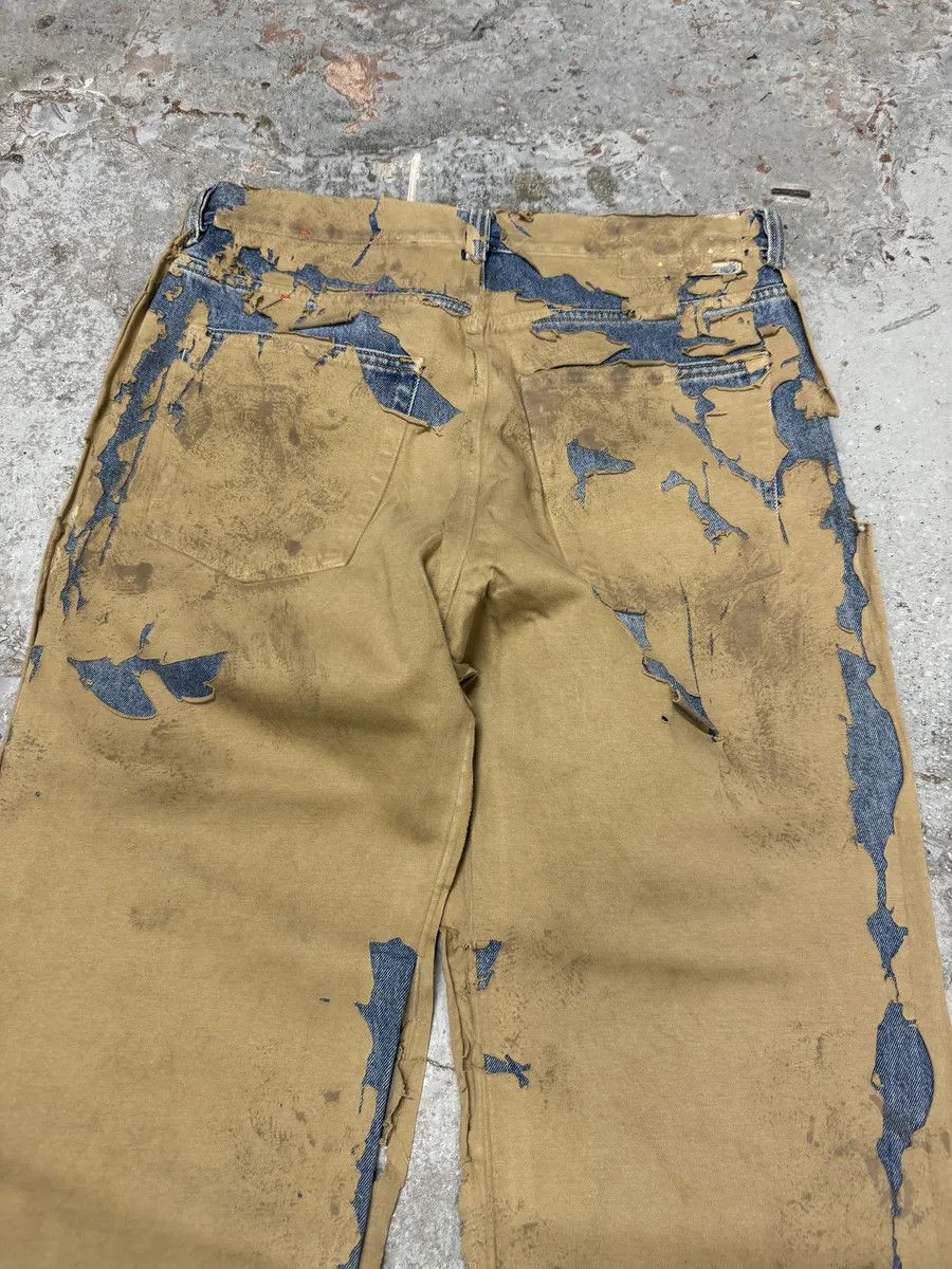 Diesel AW2010 Diesel Blue Beige Relief Contemporary Jeans Size US 33 - 10 Thumbnail
