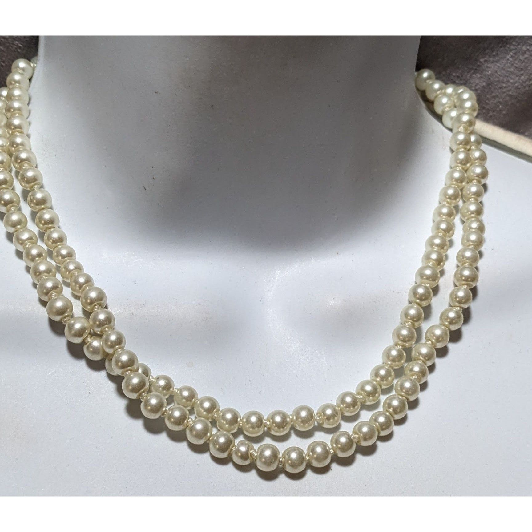 Other Elegant Glass Pearl Double Strand Necklace Size ONE SIZE - 6 Thumbnail