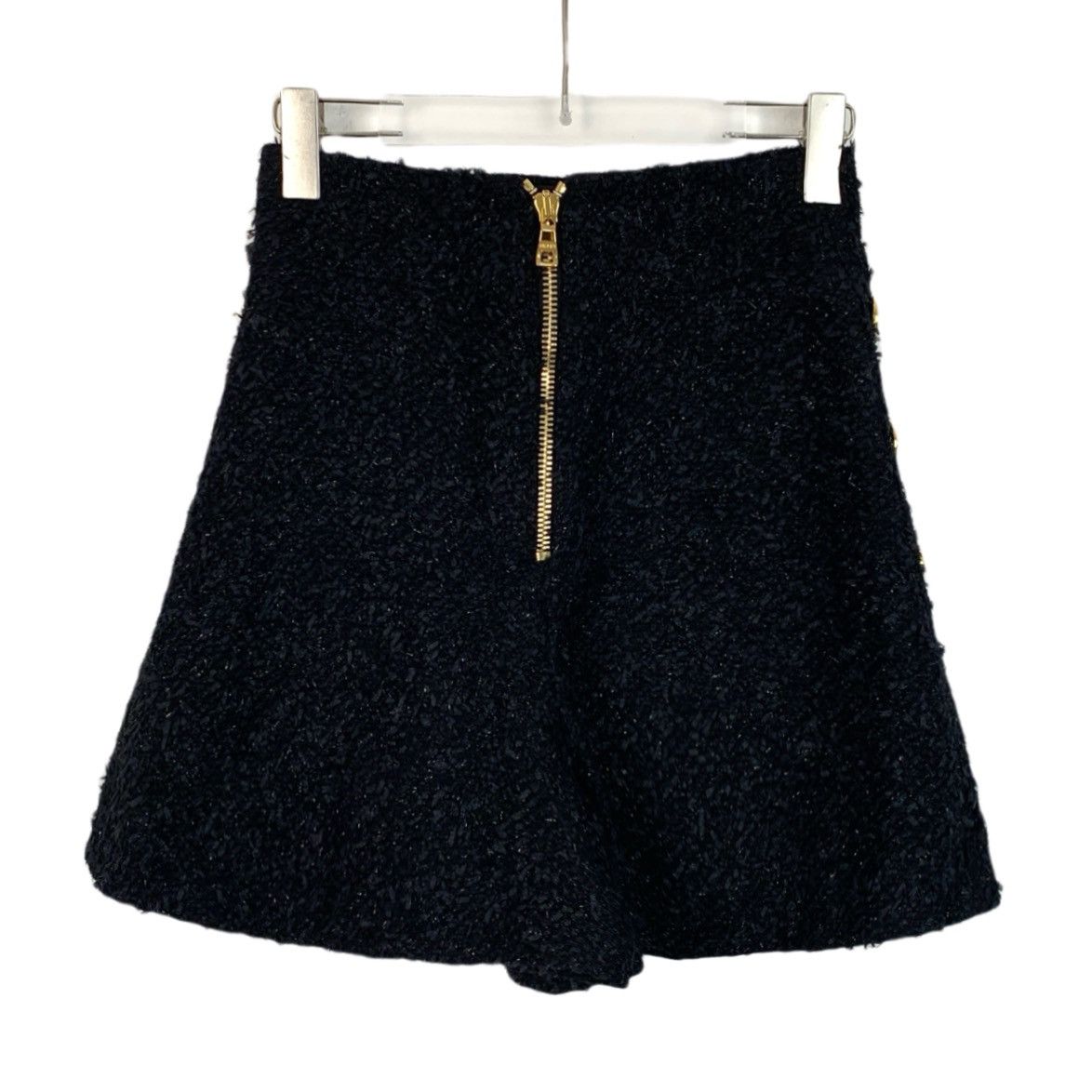 Balmain Balmain Black Cotton Knit Shorts K26WX Size 24" / US 00 / IT 34 - 2 Thumbnail