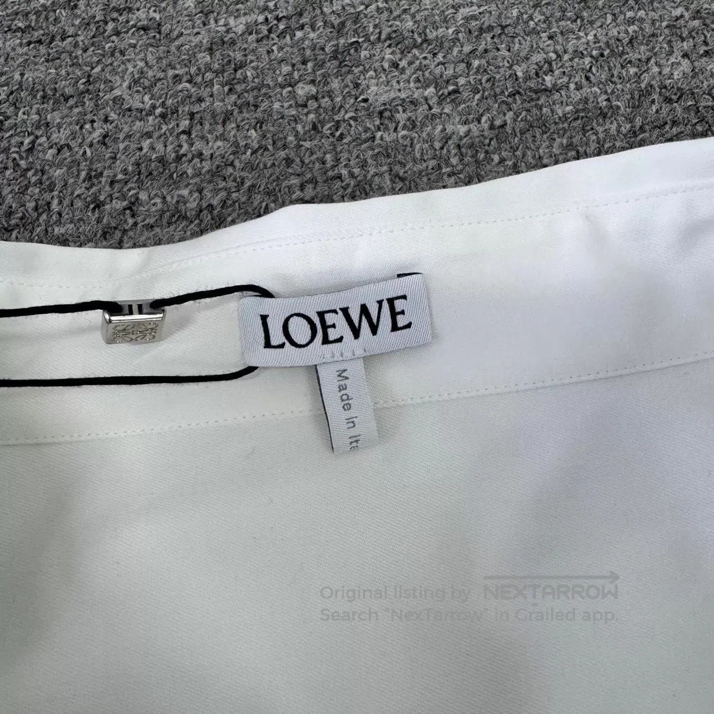 Loewe White Long Sleeve Button. Size US XS / EU 42 / 0 - 6 Thumbnail