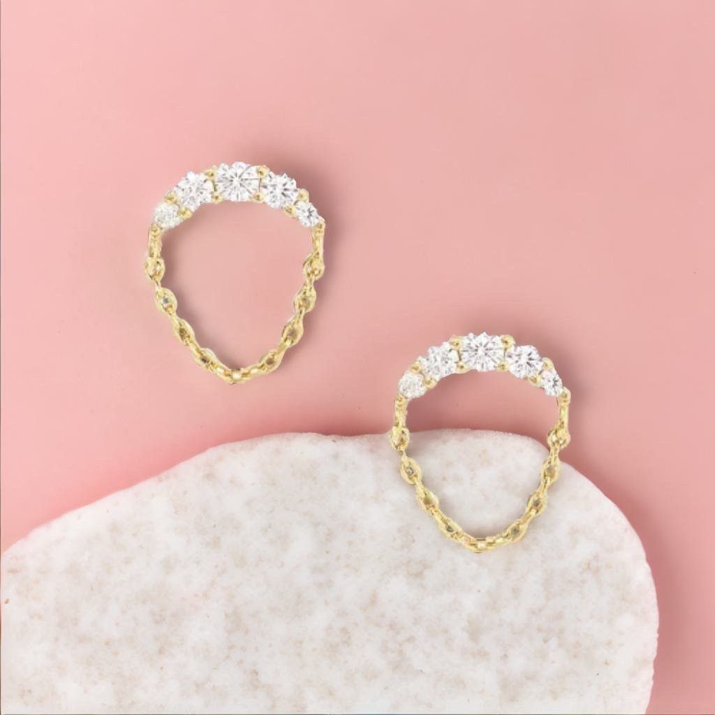 Designer × Vintage Dream chaser gold plated earrings. Size ONE SIZE - 1 Thumbnail