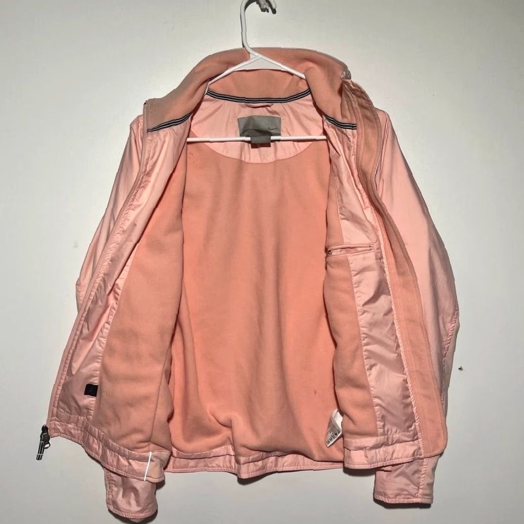Nike VINTAGE Nike Soft Pink Cozy Full Zip Jacket Womens Medium Size M / US 6-8 / IT 42-44 - 4 Thumbnail
