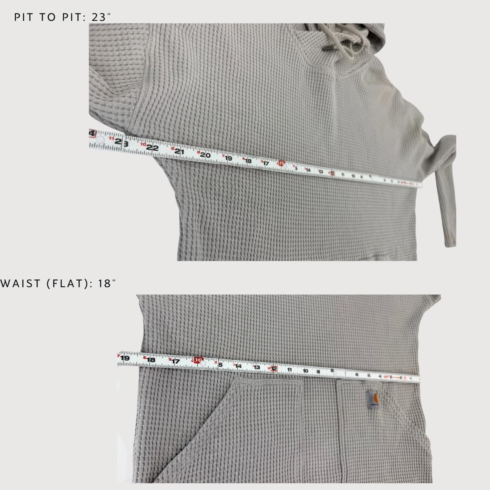 Carhartt Carhartt Hoodie Thermal Waffle Relaxed Fit Gray M Size M / US 6-8 / IT 42-44 - 7 Thumbnail