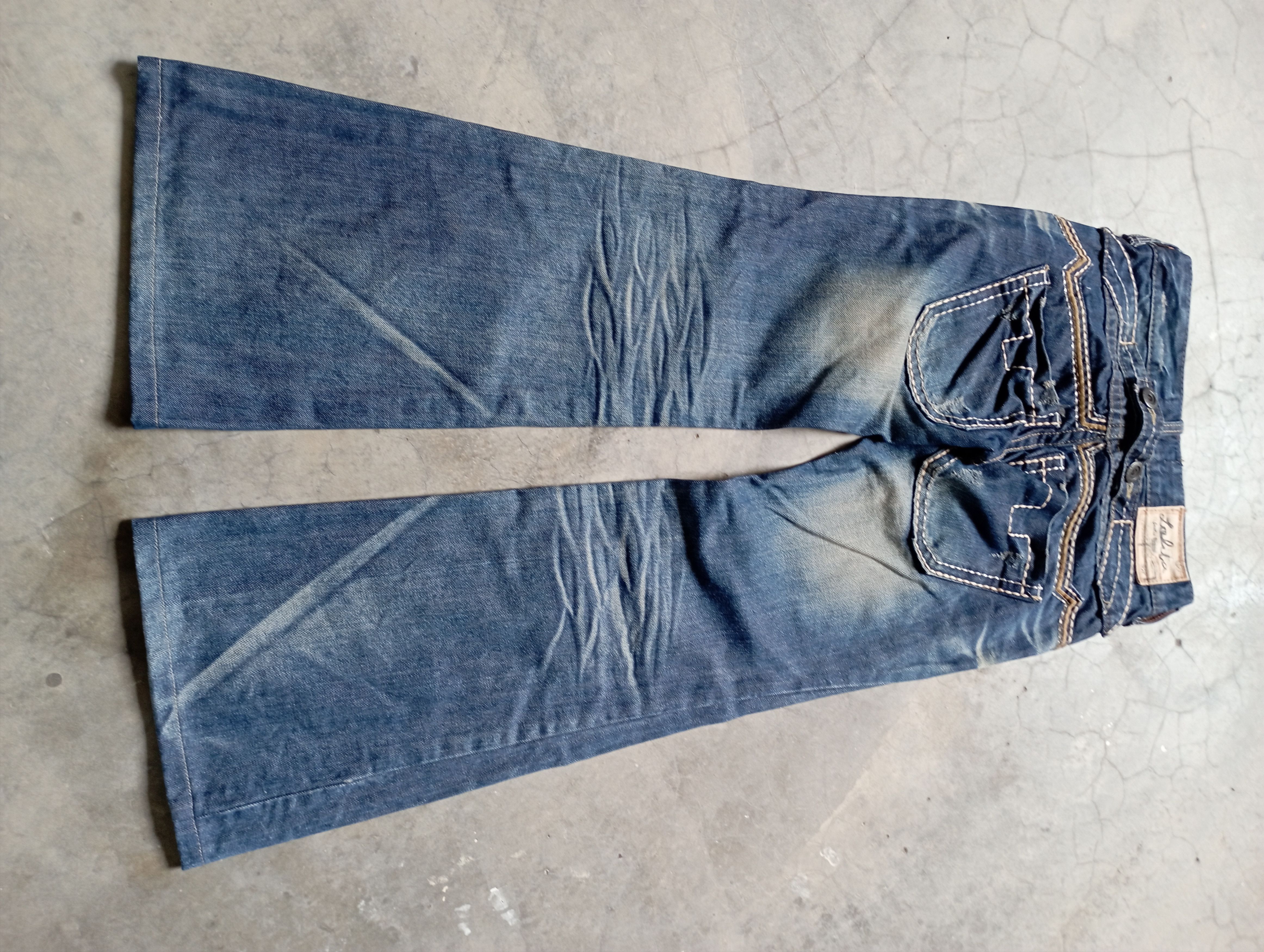 image of If Six Was Nine x Jean Super Flare Jeans Mud Rusty Lolita Yoshitomo Nara Jeans, Men's (Size 27)