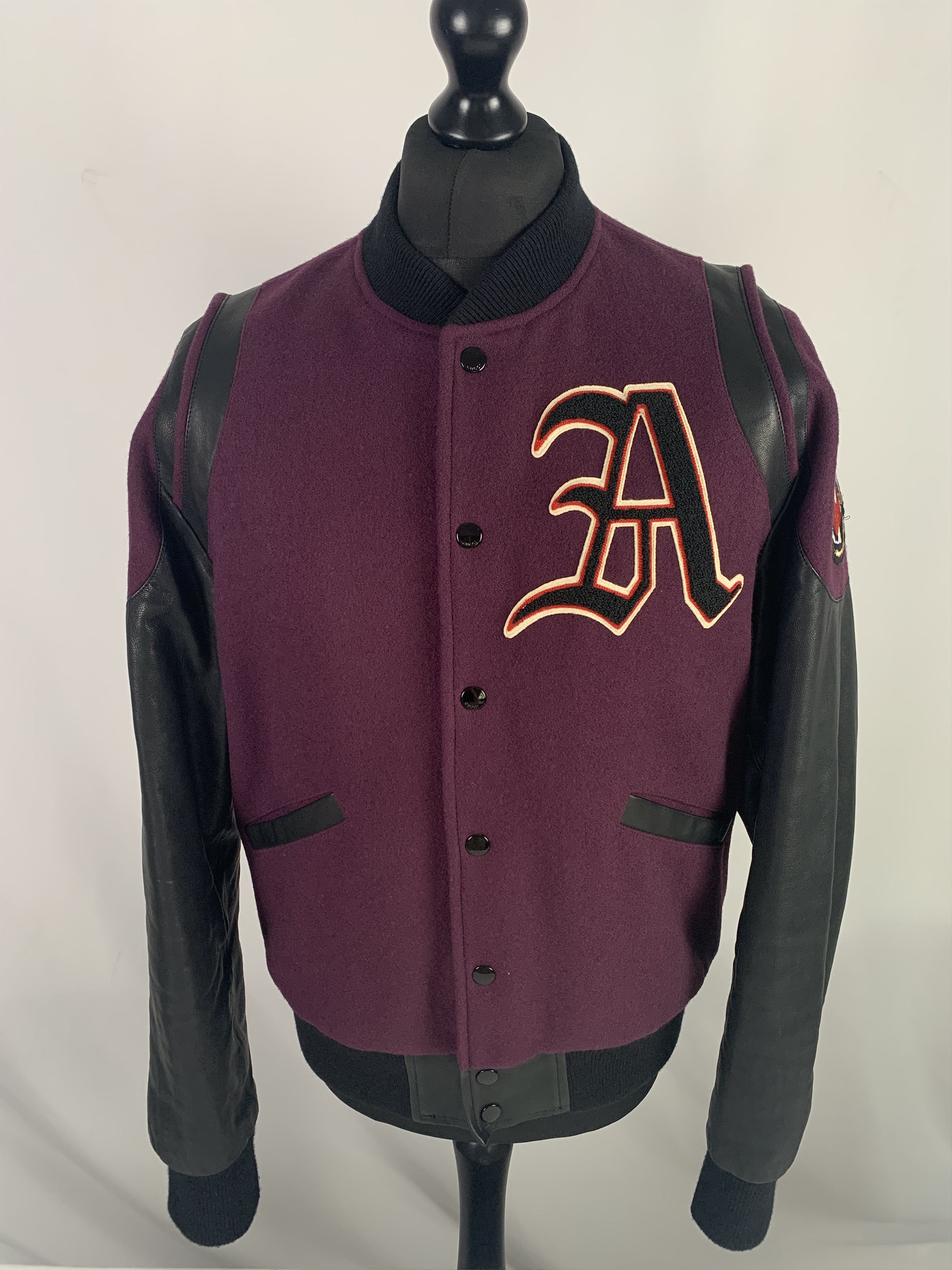 Gucci Gucci Burgundy 'A' Bomber Jacket Size US M / EU 48-50 / 2 - 2 Thumbnail