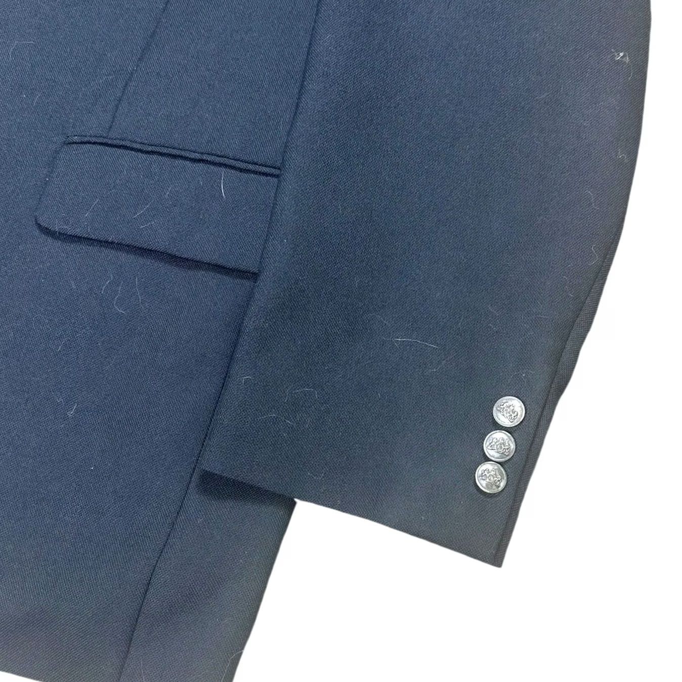 Stafford Stafford Blazer Mens 42R Navy Blue Worsted Wool Blend Two-Button Jacket Size 42R - 3 Thumbnail