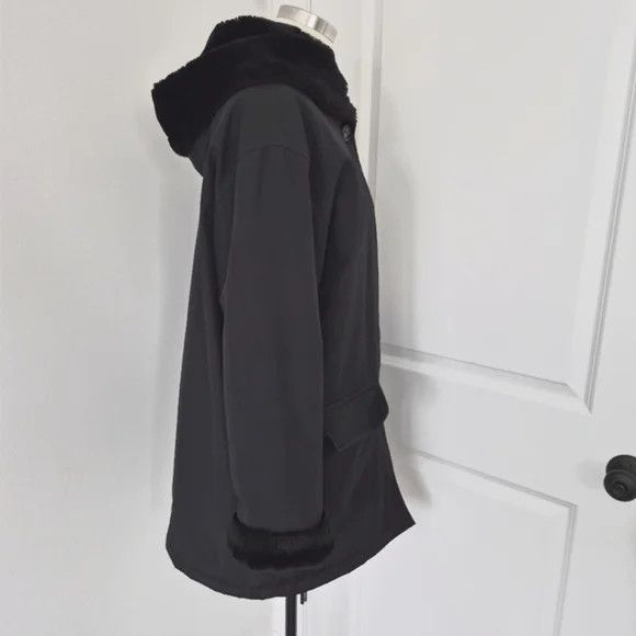 Other Larry Levine Faux Fur Trim Hooded Insulated Coat Winter Size M / US 6-8 / IT 42-44 - 5 Thumbnail