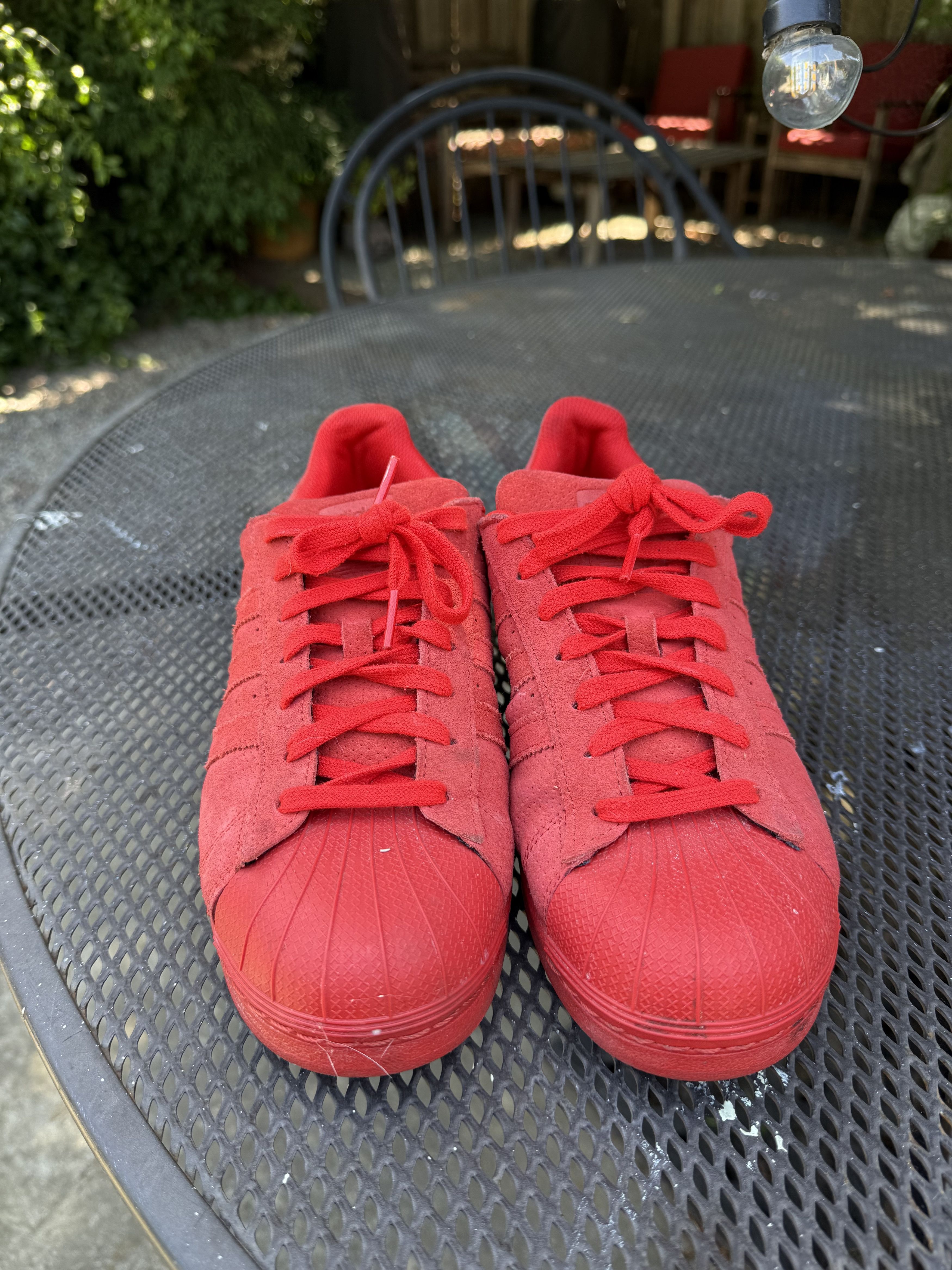 Adidas Adidas Triple Red Suede Superstar Size US 9.5 / EU 42-43 - 5 Thumbnail