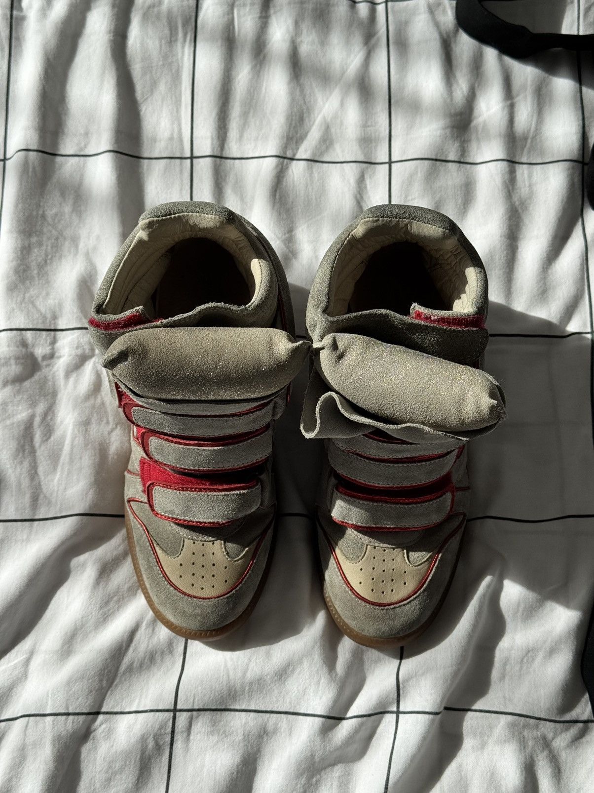 Isabel Marant Rare Isabel Marant Bekett sneakers shoes beige Suede Wedge Size US 7 / IT 37 - 3 Thumbnail