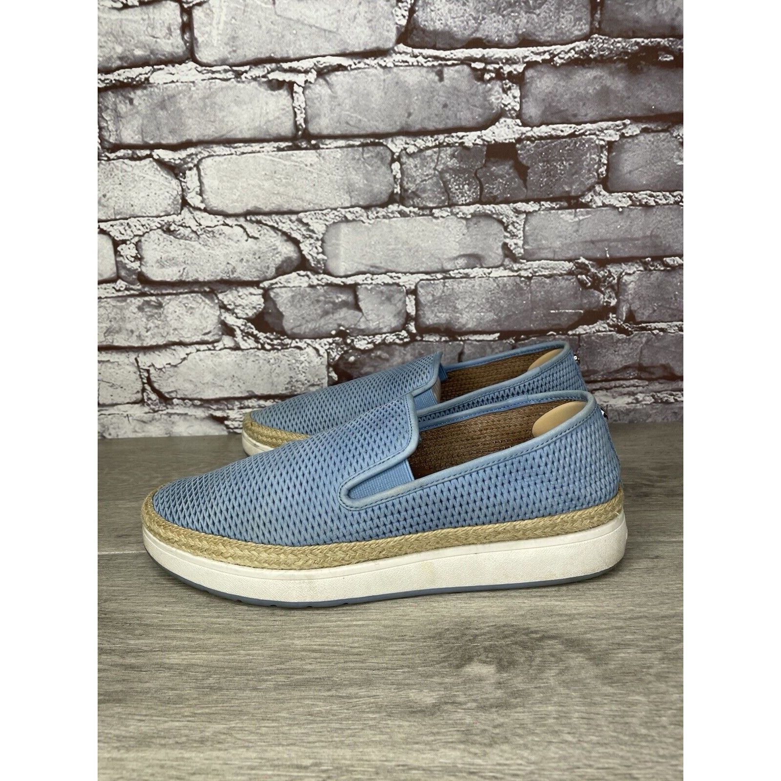Donald Pliner Donald J Pliner Palm Lagoon Blue Leather Espadrille Shoes Wo Size US 10 / IT 40 - 1 Thumbnail