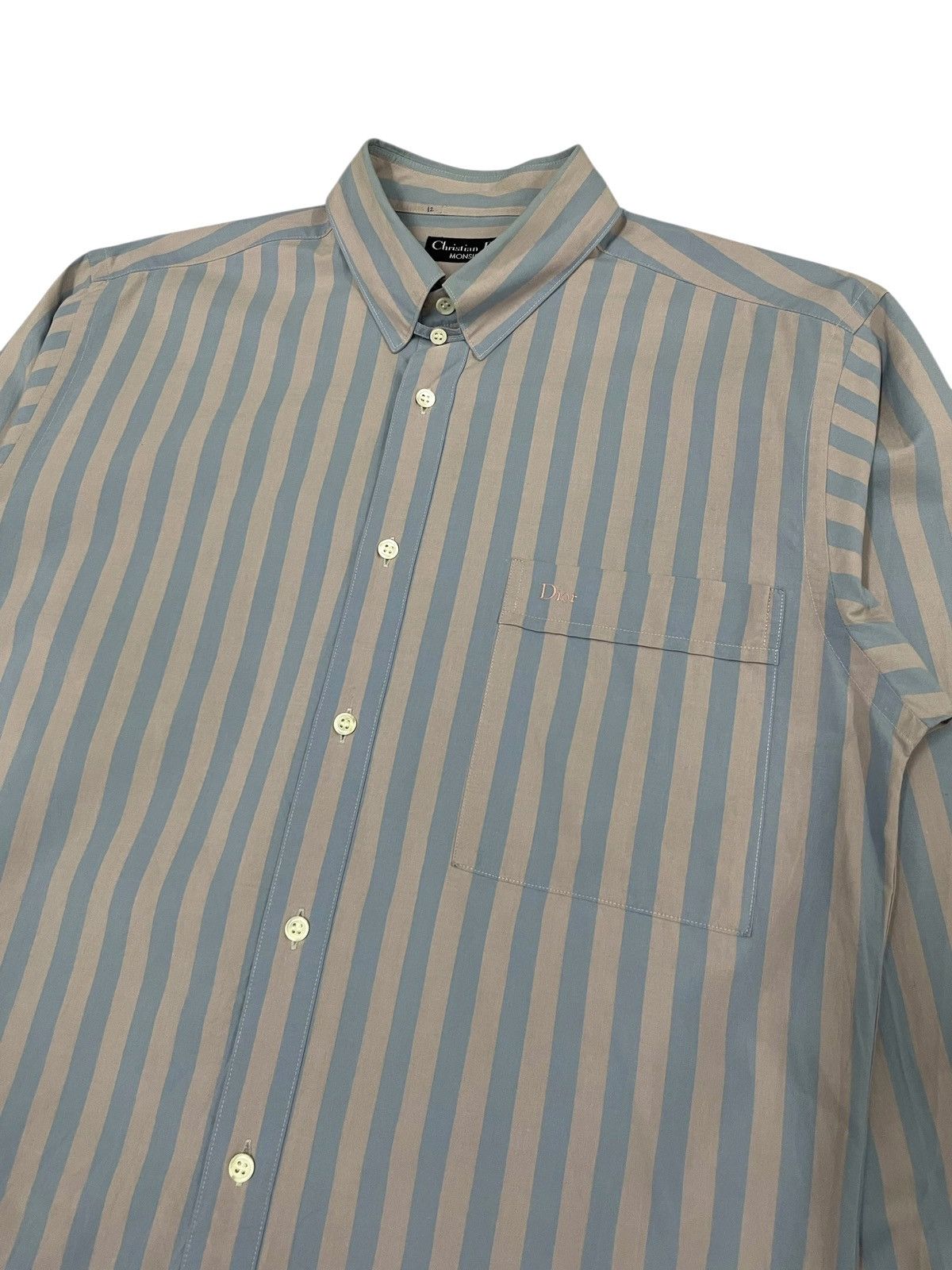 Christian Dior Monsieur Vintage Christian Dior Stripe Longsleeves Shirts Size US S / EU 44-46 / 1 - 2 Thumbnail