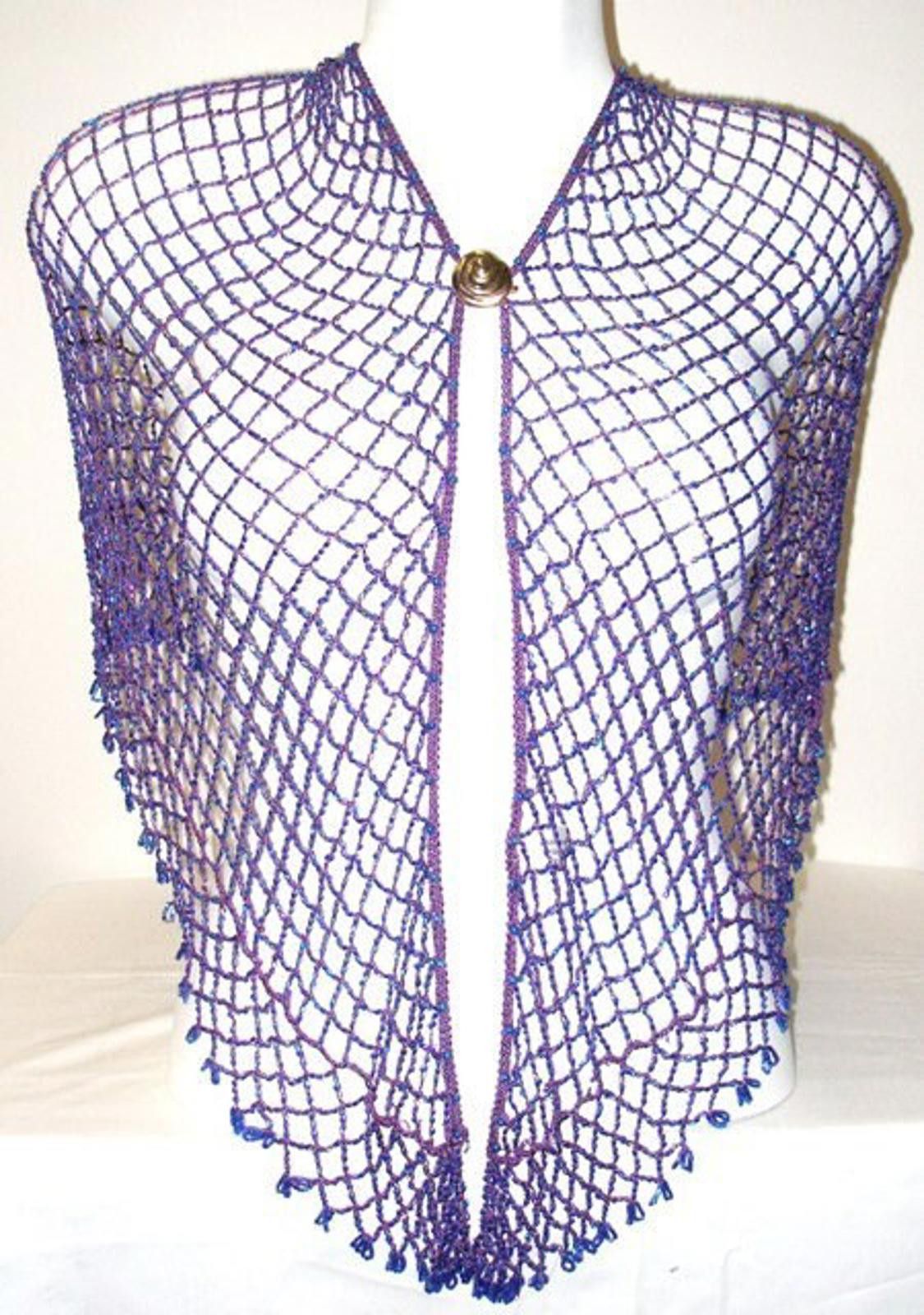 Designer Sequin Shawl/Wrap Purple Size ONE SIZE - 1 Thumbnail
