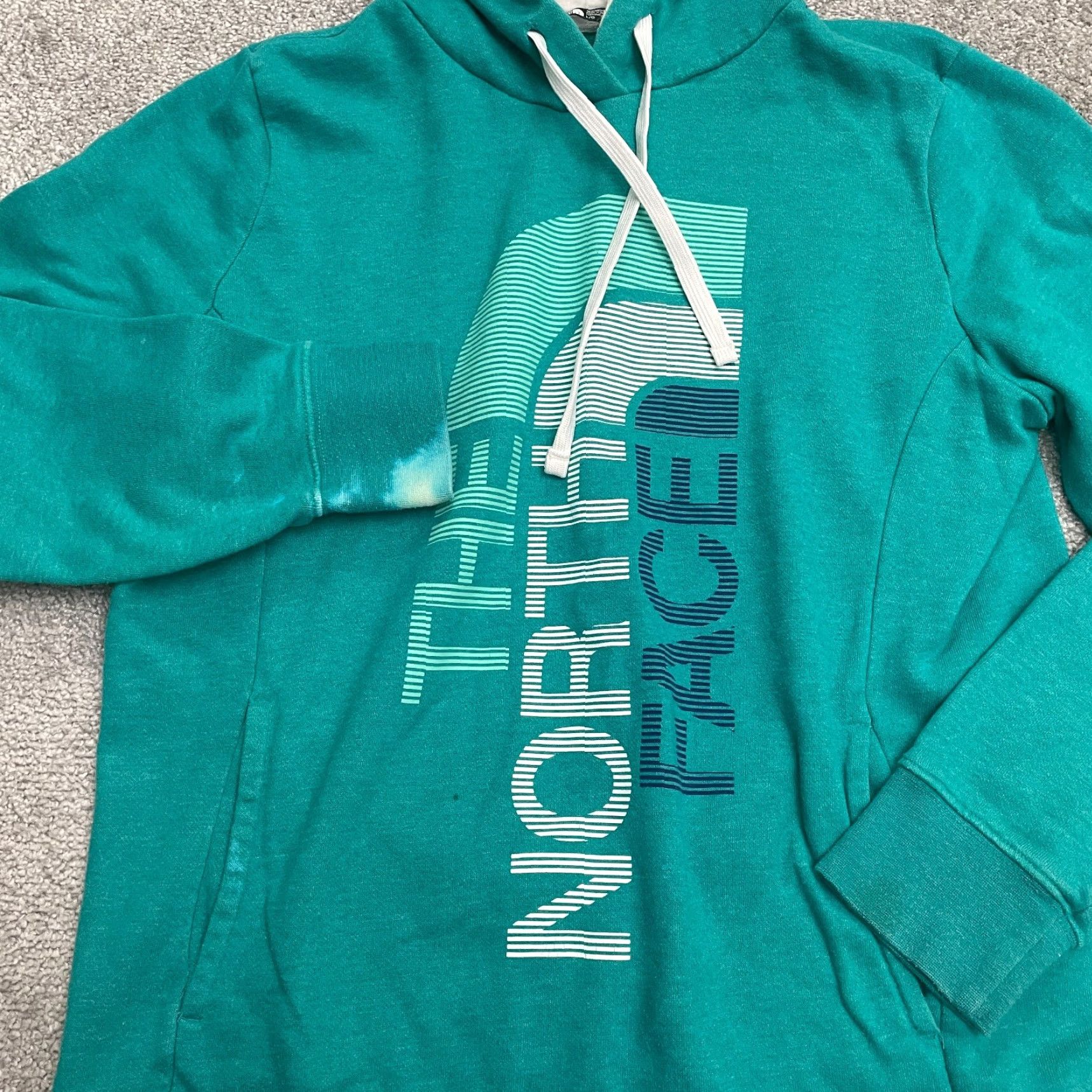 The North Face The North Face Pullover Hoodie Sweatshirt Womens Large Green Logo Casual Hoodie Size L / US 10 / IT 46 - 4 Thumbnail
