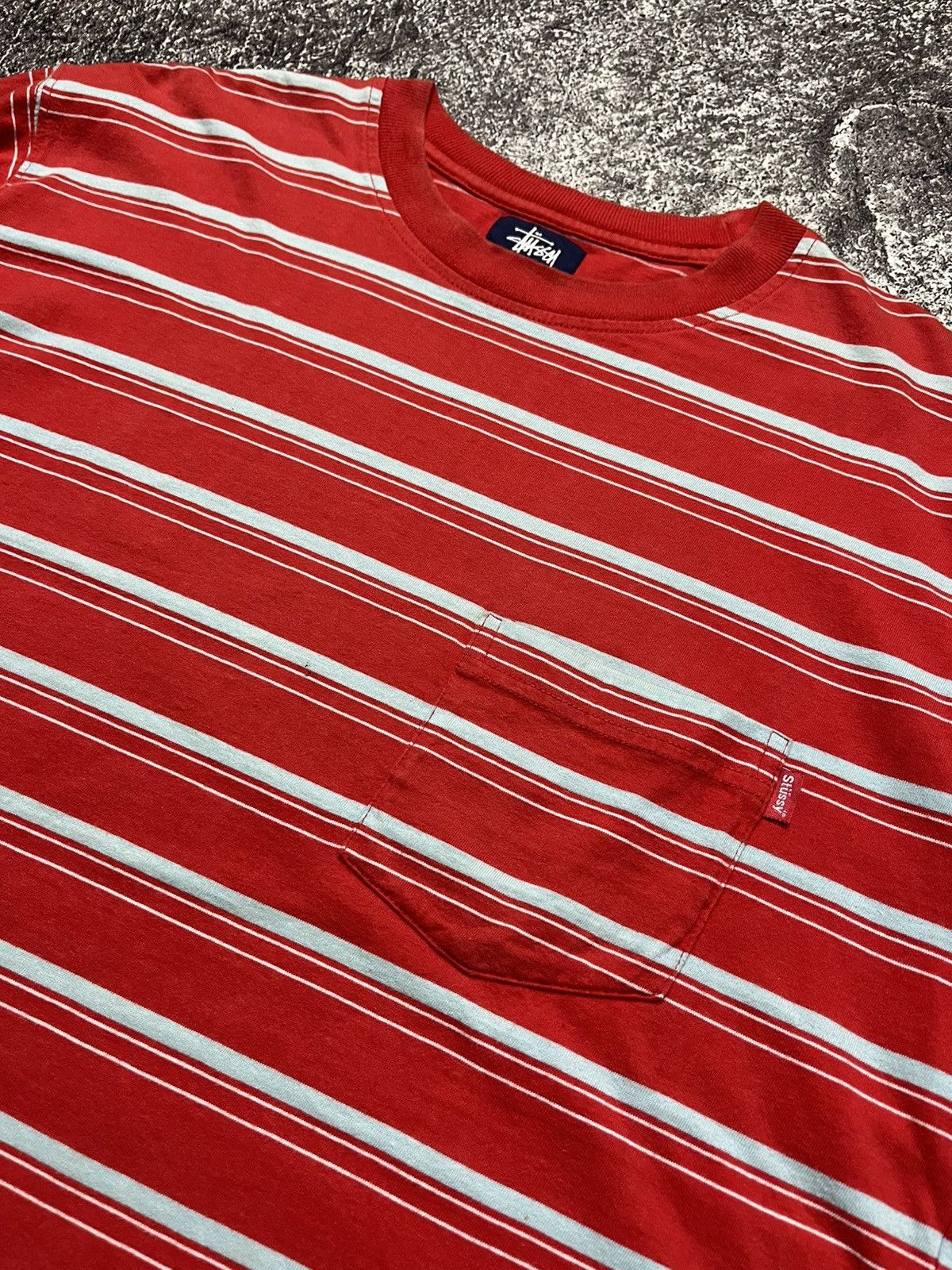 Stussy Stussy Stripe Pocket T-Shirts Size US XXL / EU 58 / 5 - 2 Thumbnail