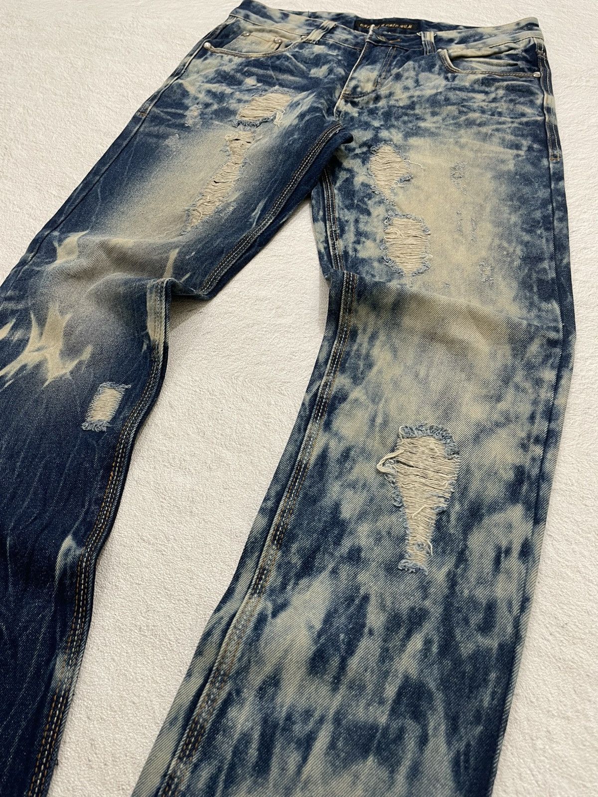 Hysteric Glamour 2000s Acid Washed Jeans Distressed Denim Y2K Size US 32 / EU 48 - 2 Thumbnail