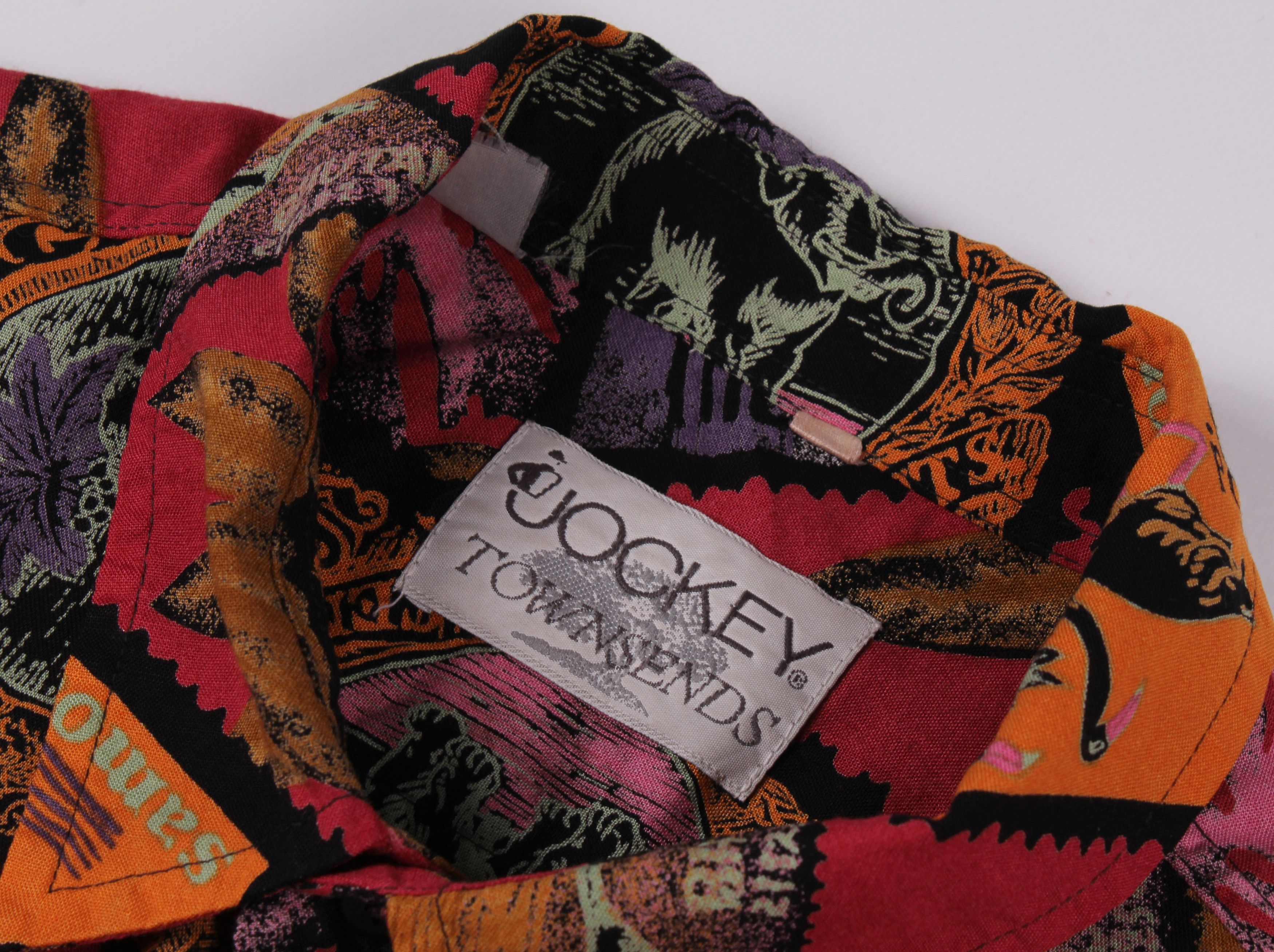 Vintage Vintage 90's Jockey Allover Print Short Sleeve Shirt Size US L / EU 52-54 / 3 - 3 Thumbnail
