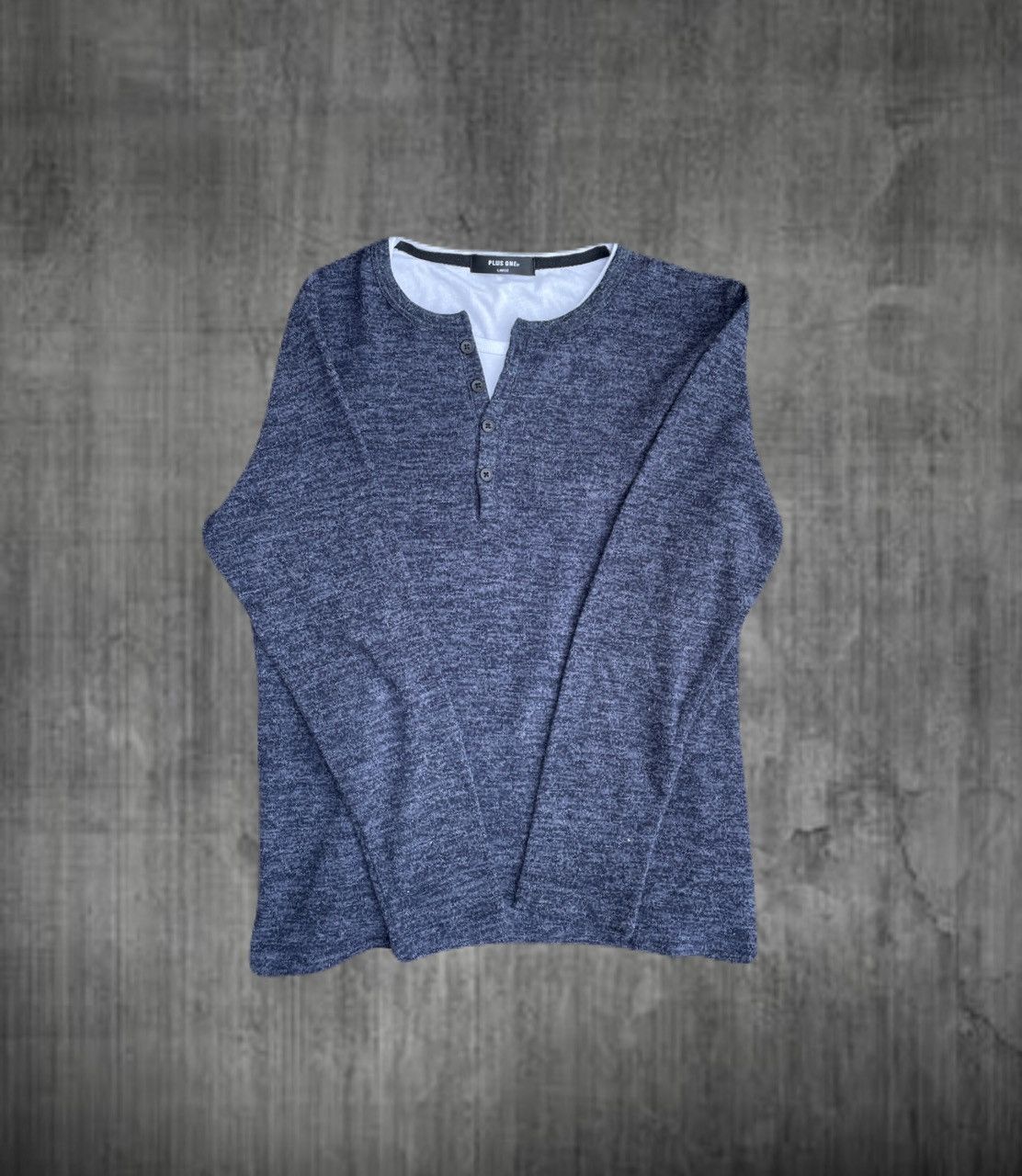 2000s Japanese archive Vkei Layered Button Long Sleeve Tee