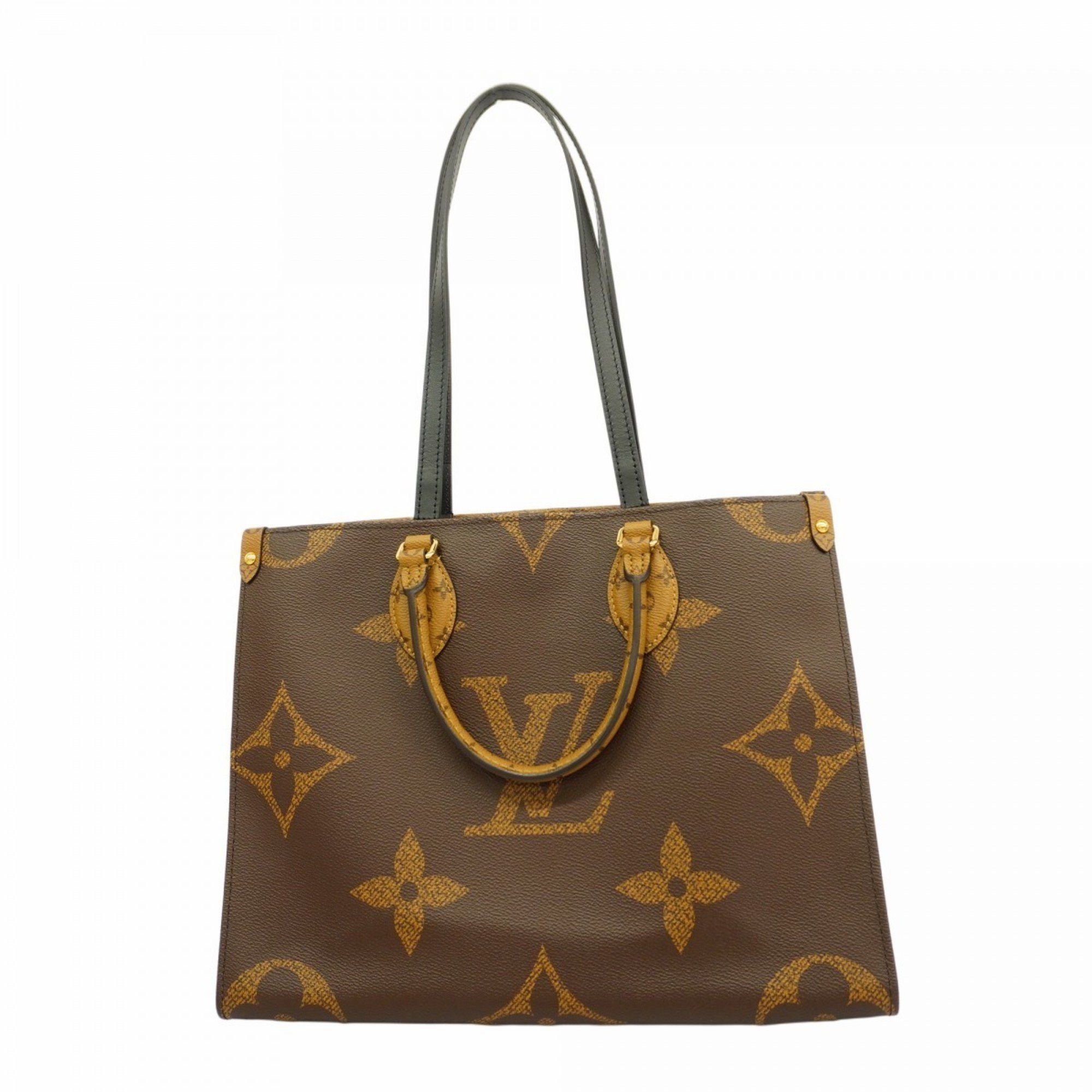 Louis Vuitton Tote Bag Monogram Giant Reverse On The Go Mm M45321 Brown Women's