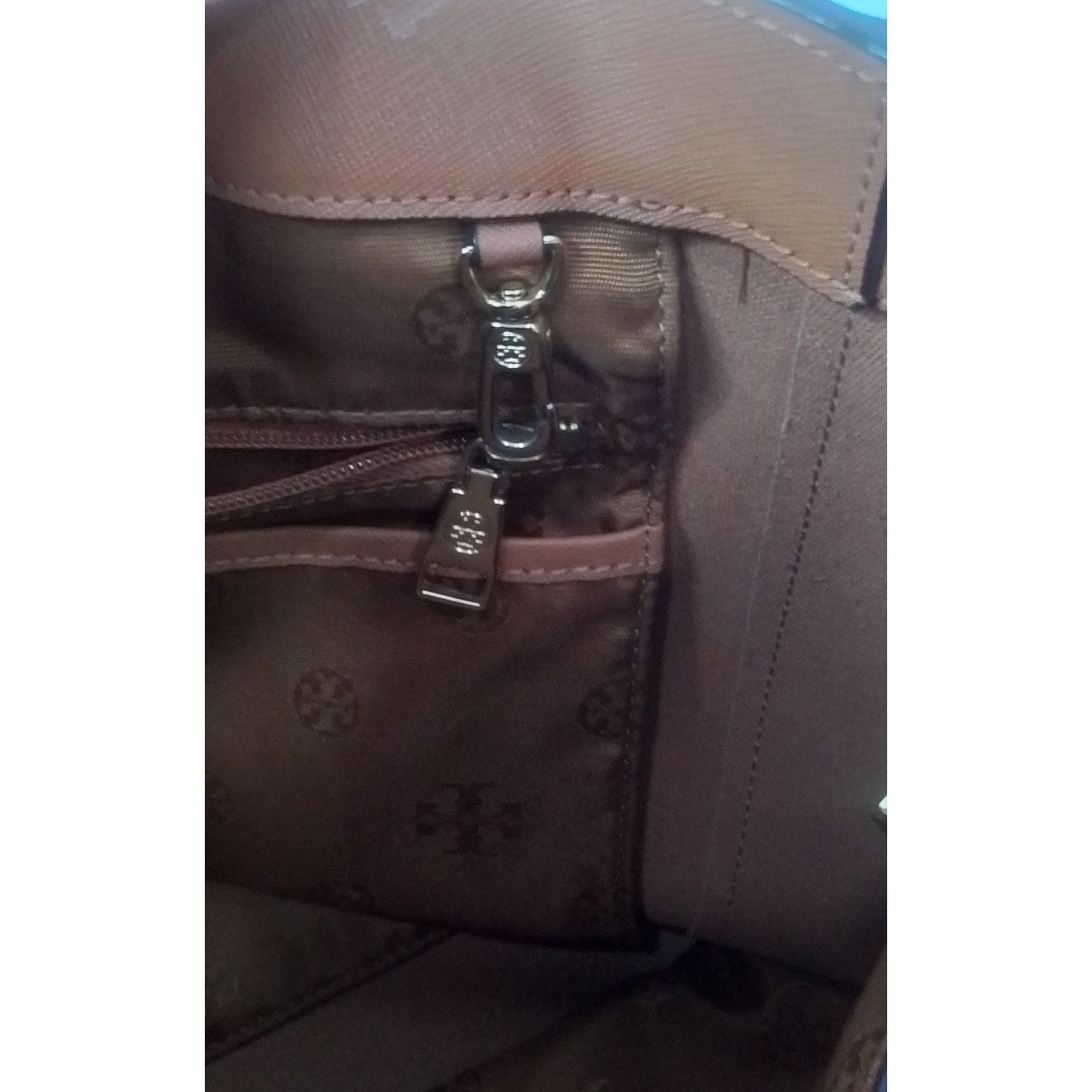 Tory Burch Tori Burch Leather Tote Handbag Purse Brown Size ONE SIZE - 11 Thumbnail