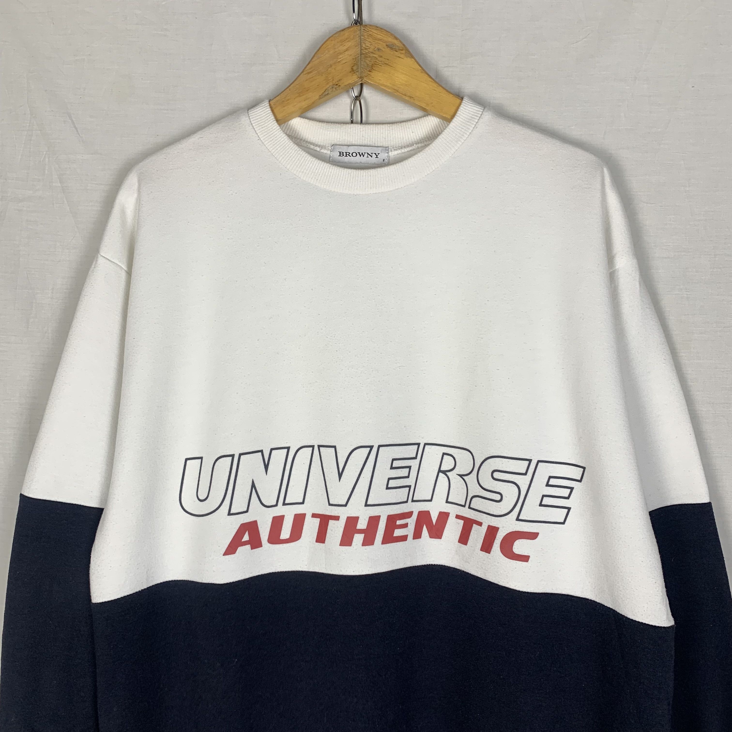 Japanese Brand BROWNY Universe Authentic Two Tone Sweatshirt Crewneck Size US L / EU 52-54 / 3 - 3 Thumbnail