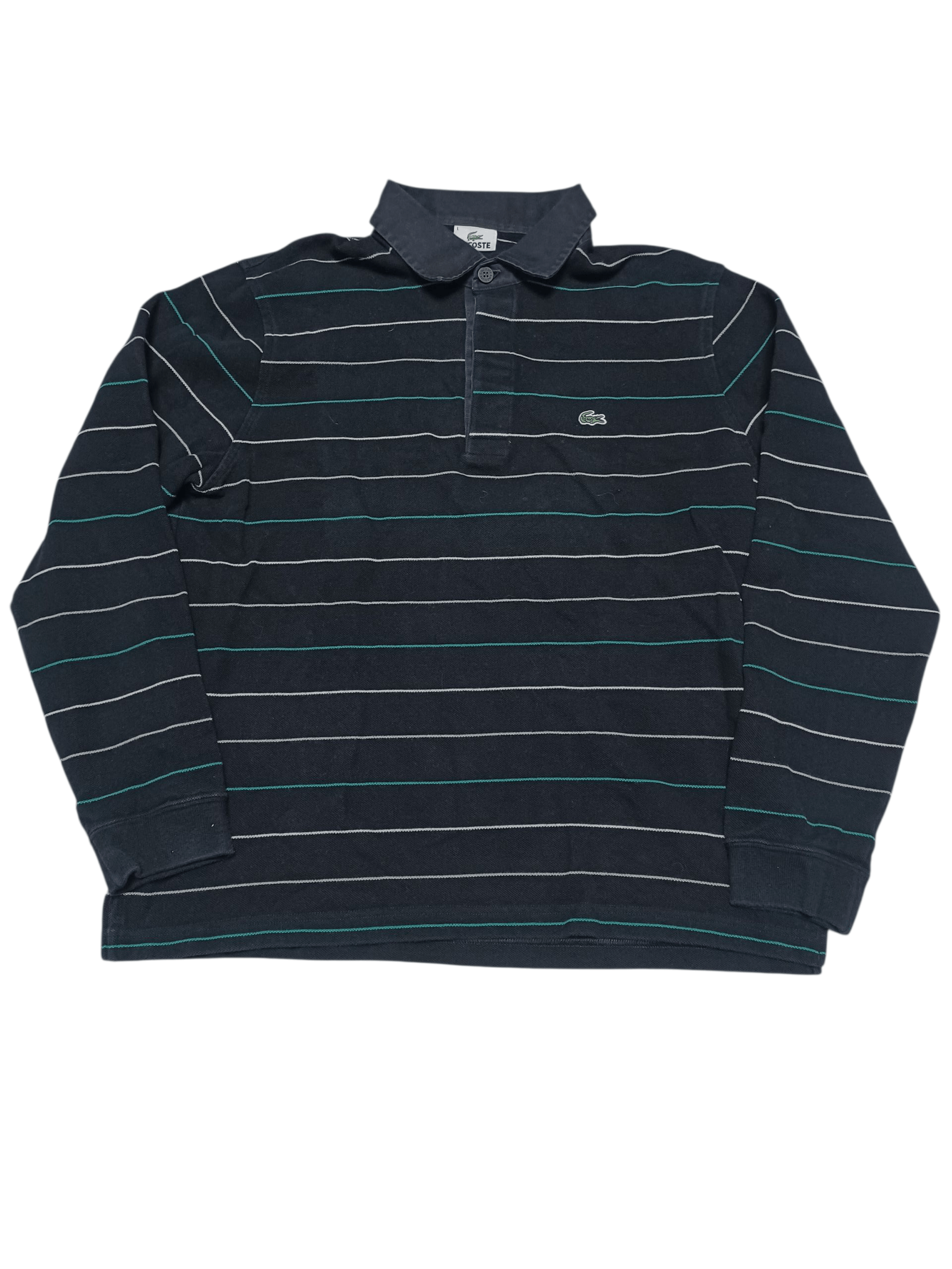 Lacoste LACOSTE VINTAGE LUXURY OLDMONEY STRIPED RUGBY SHIRT Size US L / EU 52-54 / 3 - 1 Thumbnail