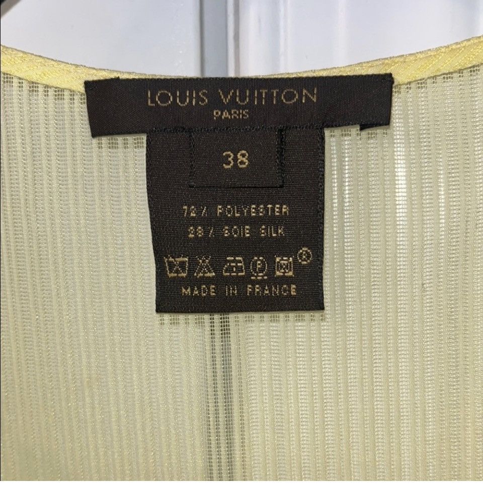 Louis Vuitton Louis Vuitton Yellow Ruffled Top Size S / US 4 / IT 40 - 2 Thumbnail