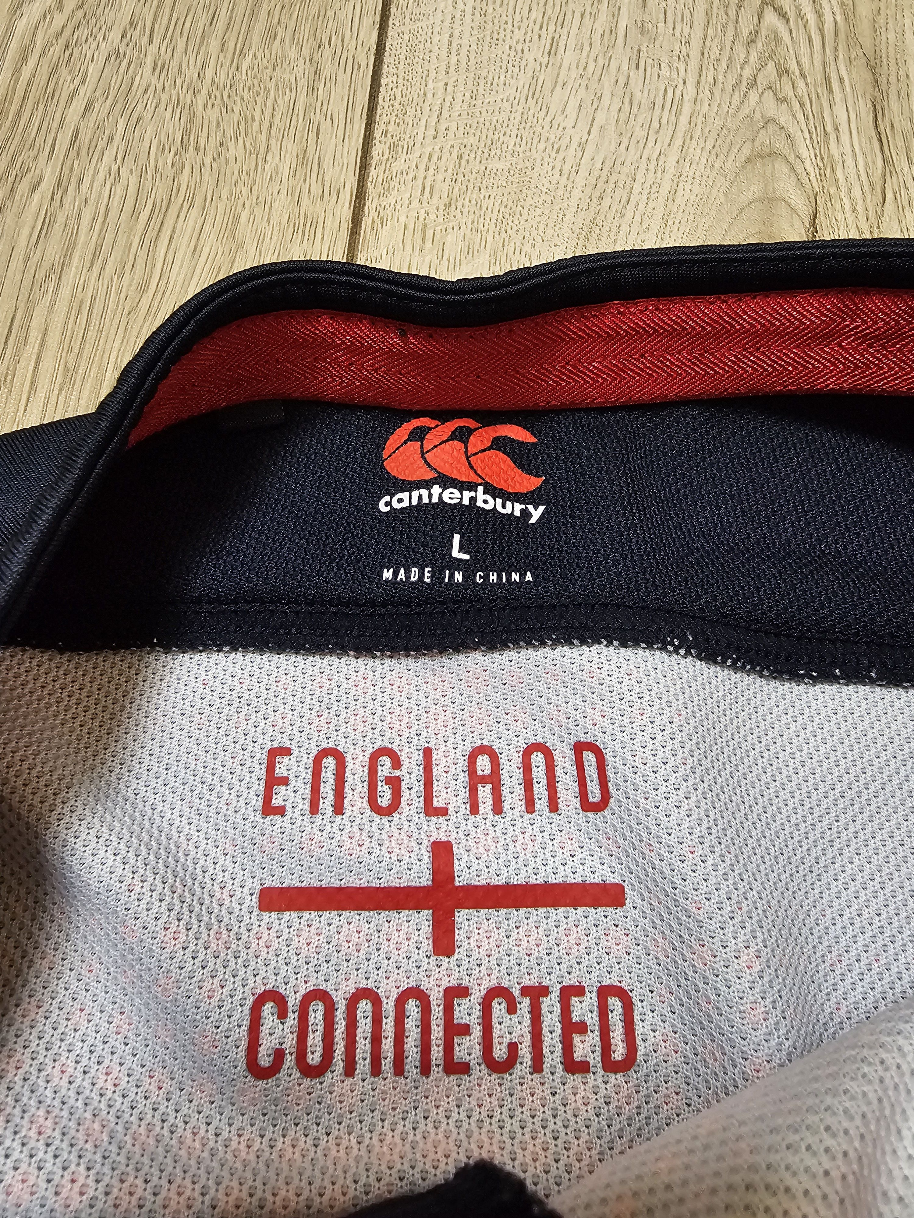 Canterbury of New Zealand ENGLAND RUGBY SHIRT RUGBY JERSEY RARE BLACK JERSEY Size US L / EU 52-54 / 3 - 7 Thumbnail