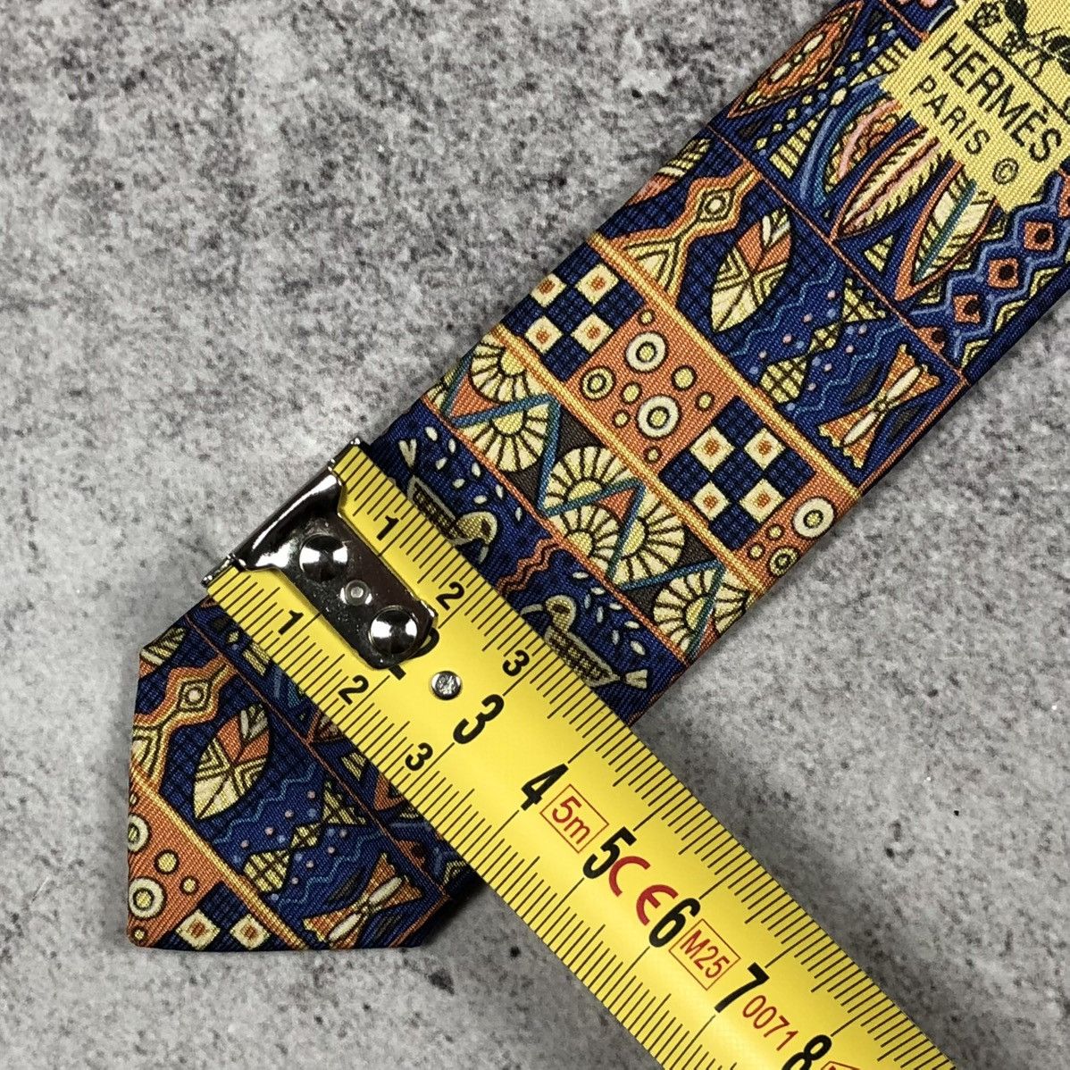Hermes Hermes Paris Silk Tie Geometric Tribal Mosaic Bird Pattern Size ONE SIZE - 16 Thumbnail