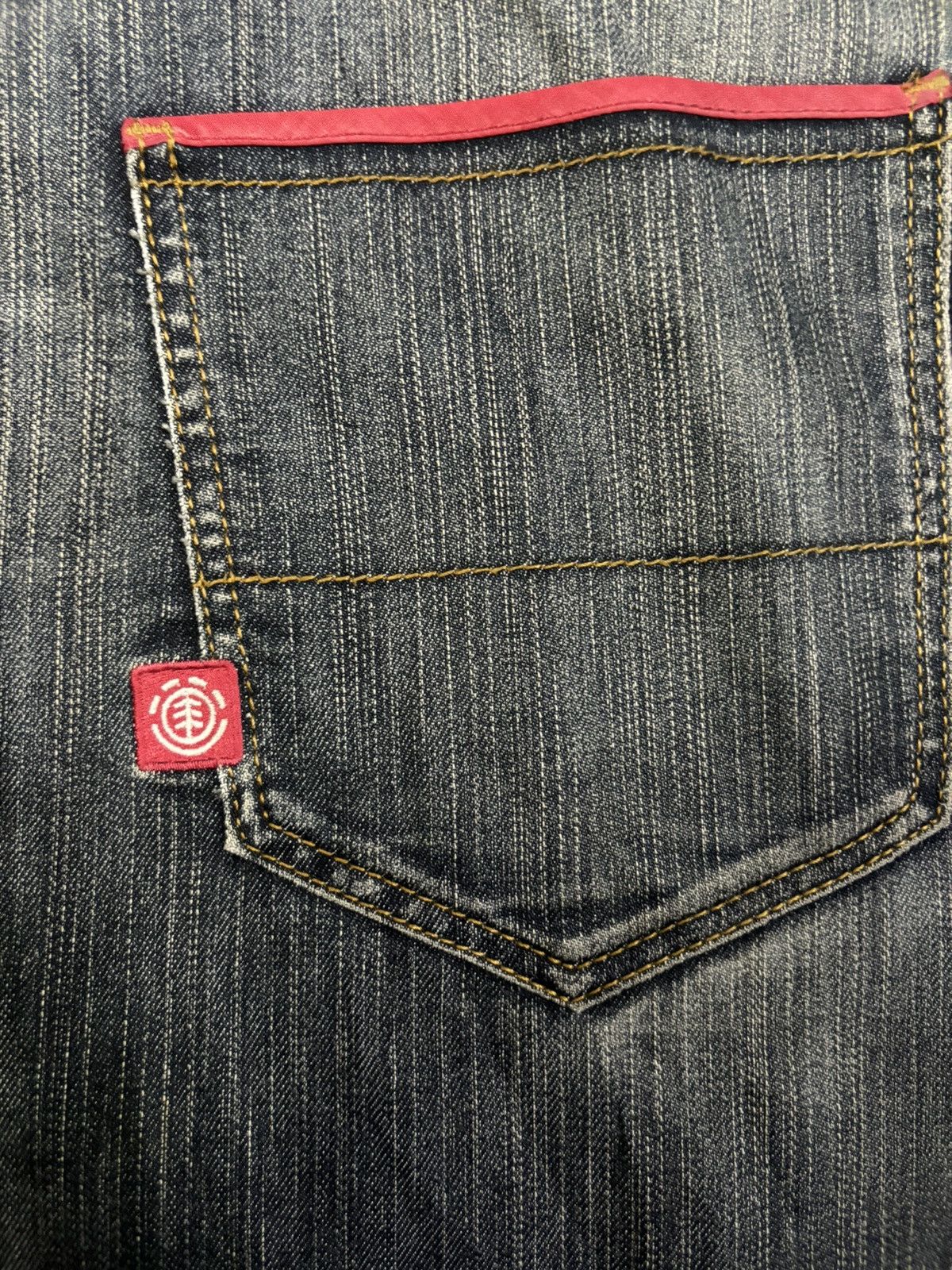 Element Vintage Element Faded Slim Straight Curved Distressed Jeans Size US 31 - 14 Thumbnail