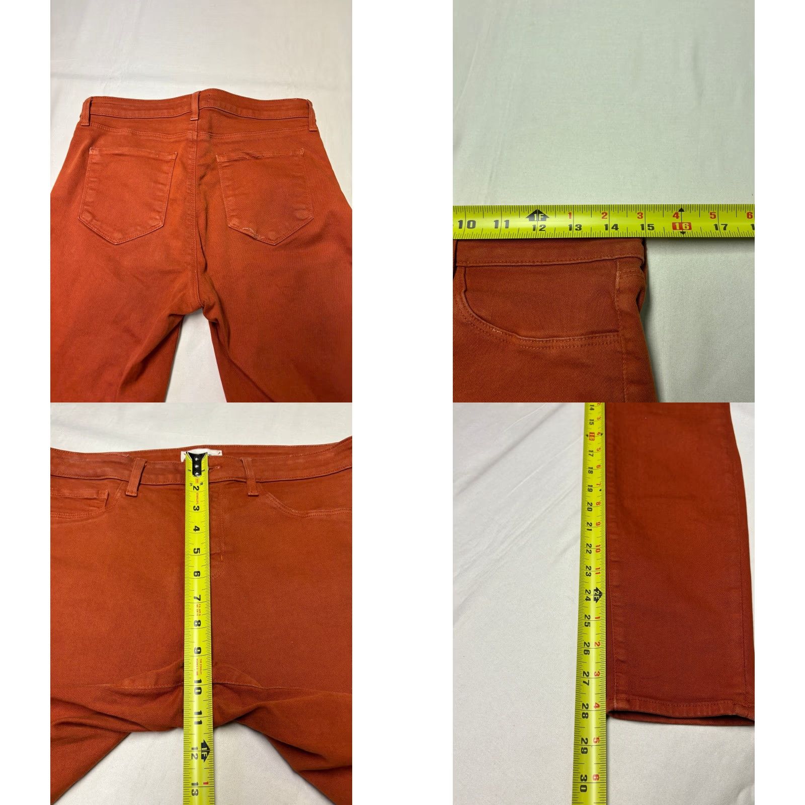 L'AGENCE L'AGENCE Marguerite High Rise Skinny Jeans Rust Brown Coated Size 29X28 Made USA Size 29" - 8 Thumbnail