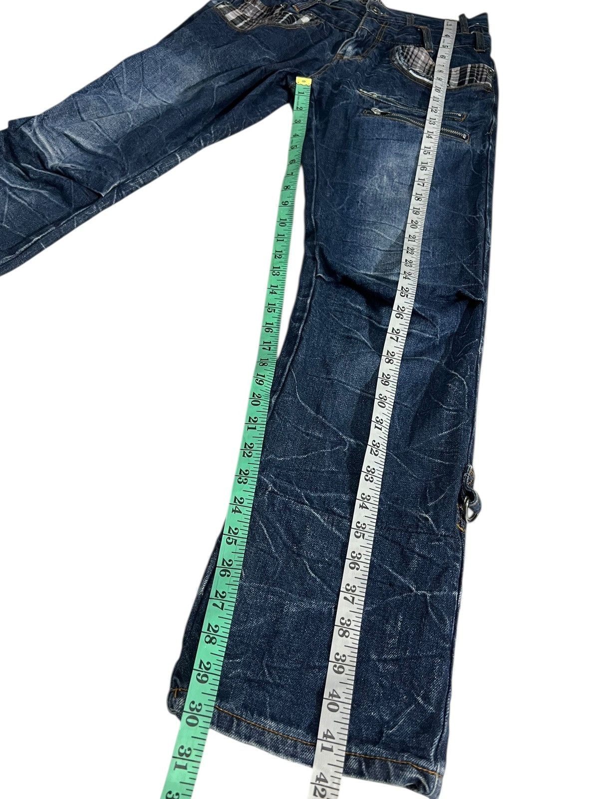Japanese Brand Vintage Japanese Brand Nylaus Double Waist Claw Denim Jean Size US 29 - 15 Thumbnail