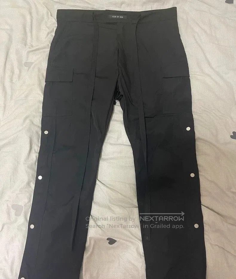 Fear of God Fear of God 6th Black Snap Pants L . Size US 34 / EU 50 - 1 Thumbnail