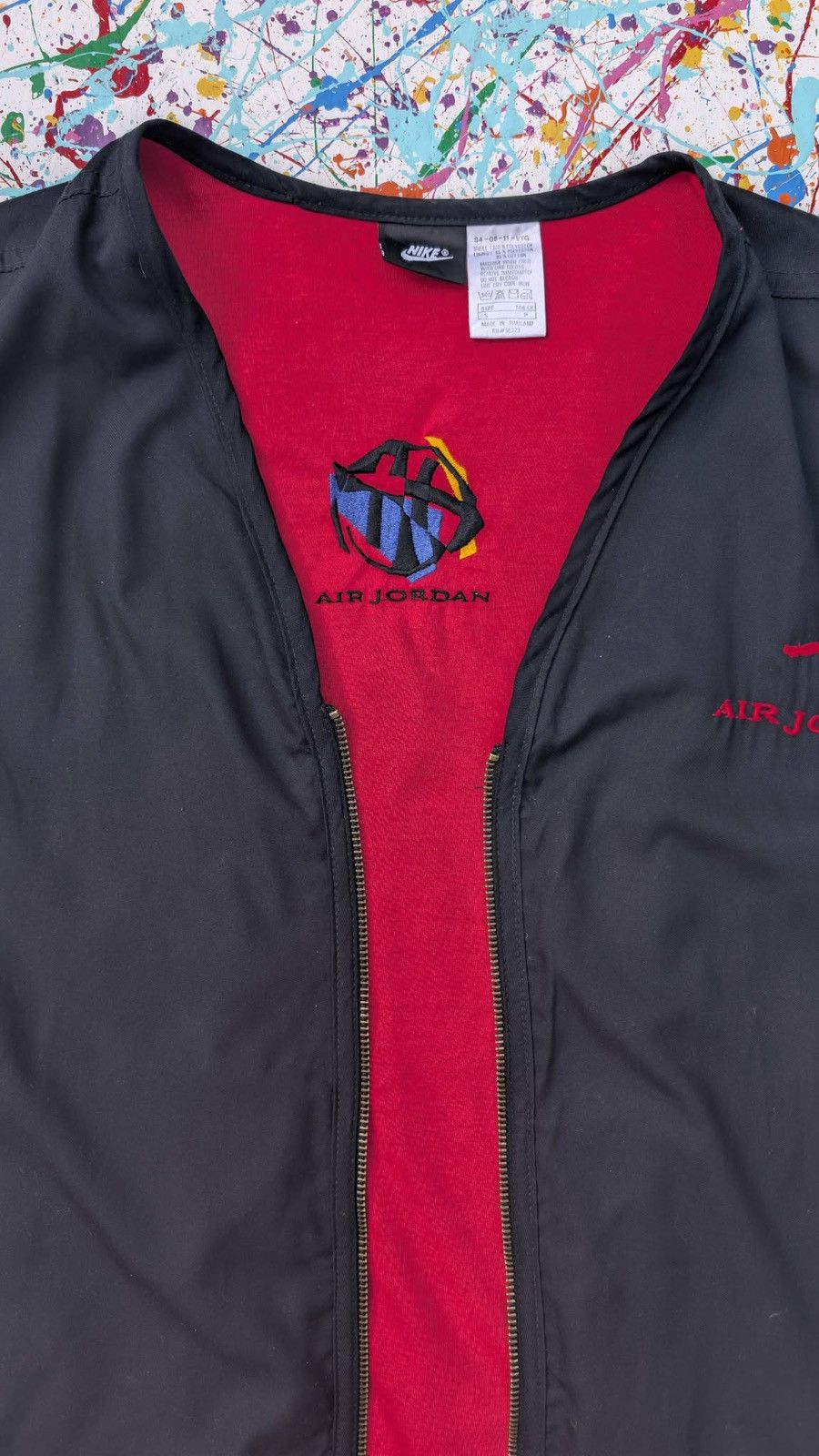 Nike Vintage 90s Nike air Jordan vest gilet sleeveless black red Size US S / EU 44-46 / 1 - 9 Thumbnail